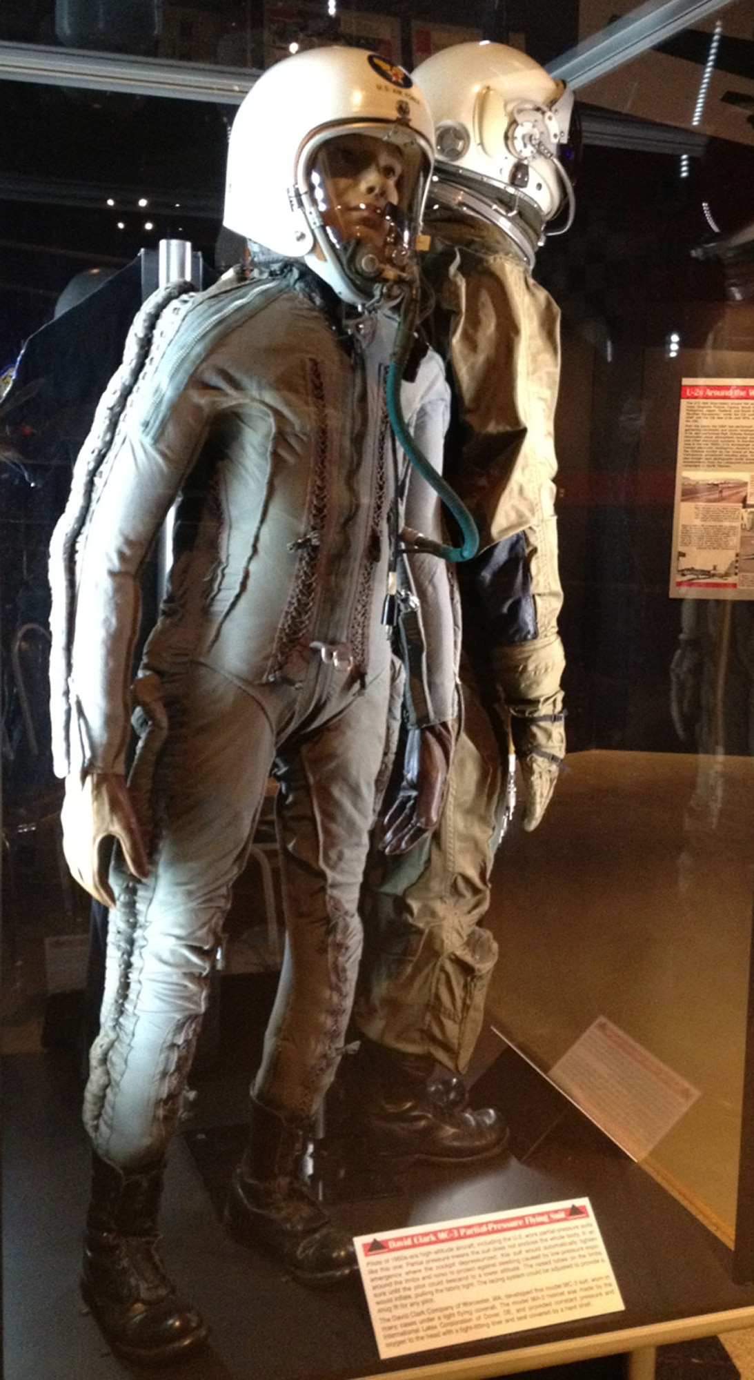 DAYTON, Ohio - David Clark MC-3 Partial Pressure Flying Suit on display in the Cold War Gallery at the National Museum of the U.S. Air Force. (U.S. Air Force photo)