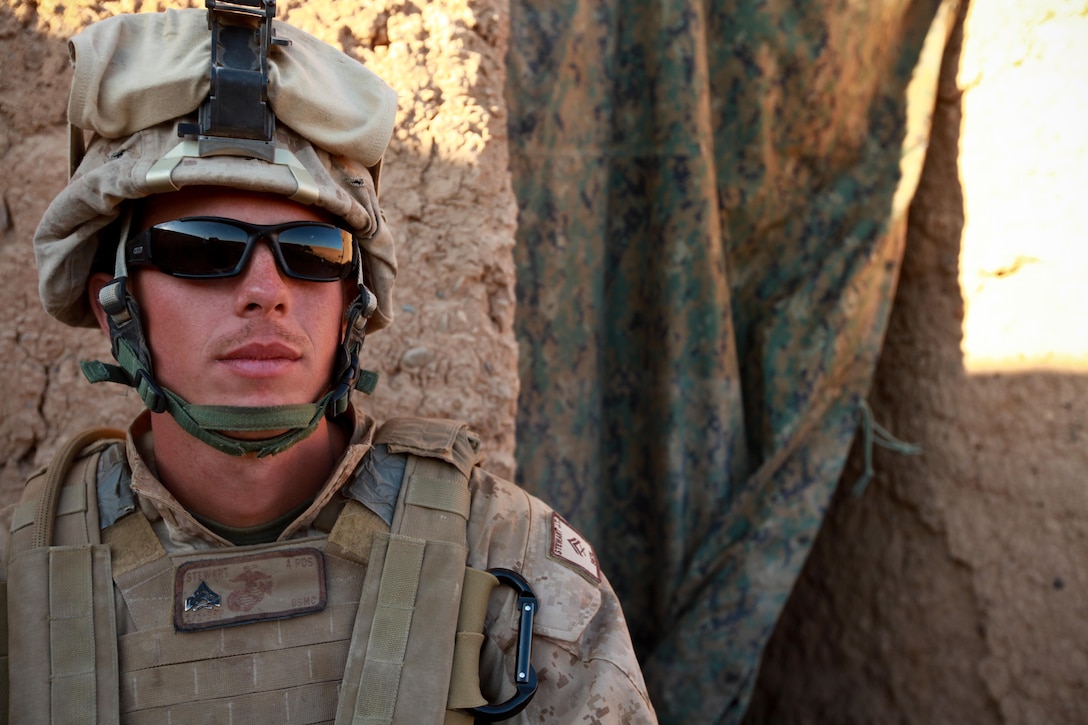 Marine Corps Cpl. Justin Stewart is a professional martial artist who joined the Marine Corps to see the world. He’s now serving as an infantry noncommissioned officer for the civil affairs team attached to 1st Light Armored Reconnaissance Battalion in Afghanistan. U.S. Marine Corps photo by Cpl. Marco Mancha