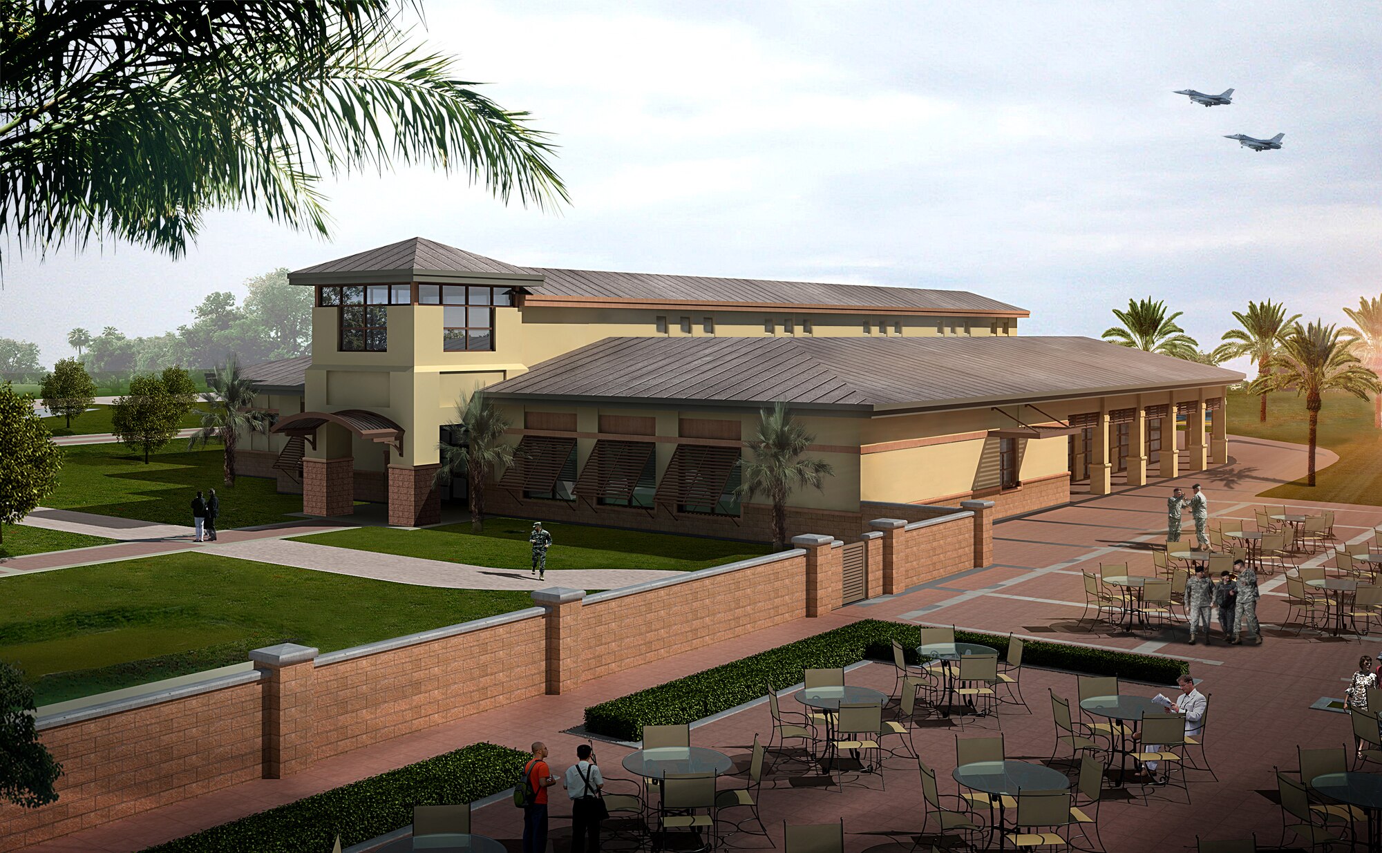 Artist drawing of new Homestead ARB troop dining facility.  Construction to began in Feb 2011. (U.S. Air Force graphic)