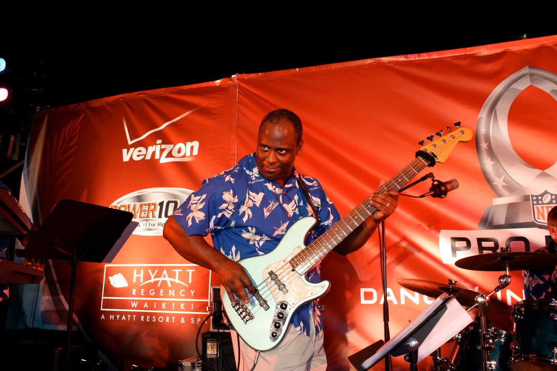 The USAF Band of the Pacific- Hawaii performs at the 2011 NFL Pro Bowl All Star Block Party Waikiki.
