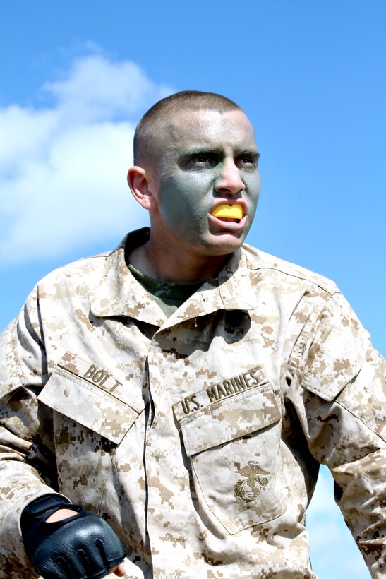 Recruit Dylan K. Bolt, Platoon 3210, Company I, is the grandson of film and television actor, retired Marine and honorary Gunnery Sgt. R. Lee Ermy.