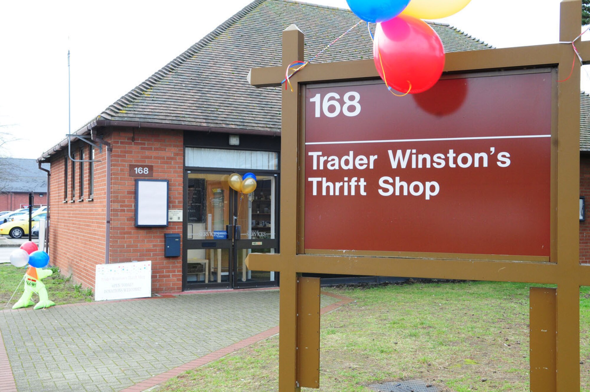 RAF MILDENHALL, England -- Trader Winston's Thrift Shop, at Building 168, is now open for business. Now located between the commissary and the BXtra, the thrift shop officially opened Feb. 1. Customers can either drop off donations or consignments during opening hours: Tuesdays and Wednesdays, 10 a.m. to 2 p.m.; Thursdays, 2 to 6 p.m.; and the first Saturday of each month. For more information, call DSN 238-2303. (U.S. Air Force photo/Karen Abeyasekere)