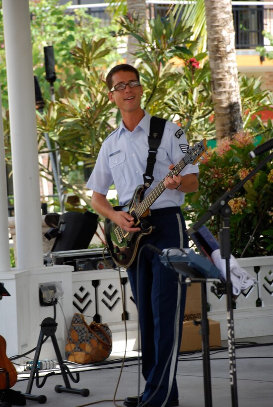 TSgt John Kukan and the USAF Band of the Pacific- Hawaii perform a community outrach concert