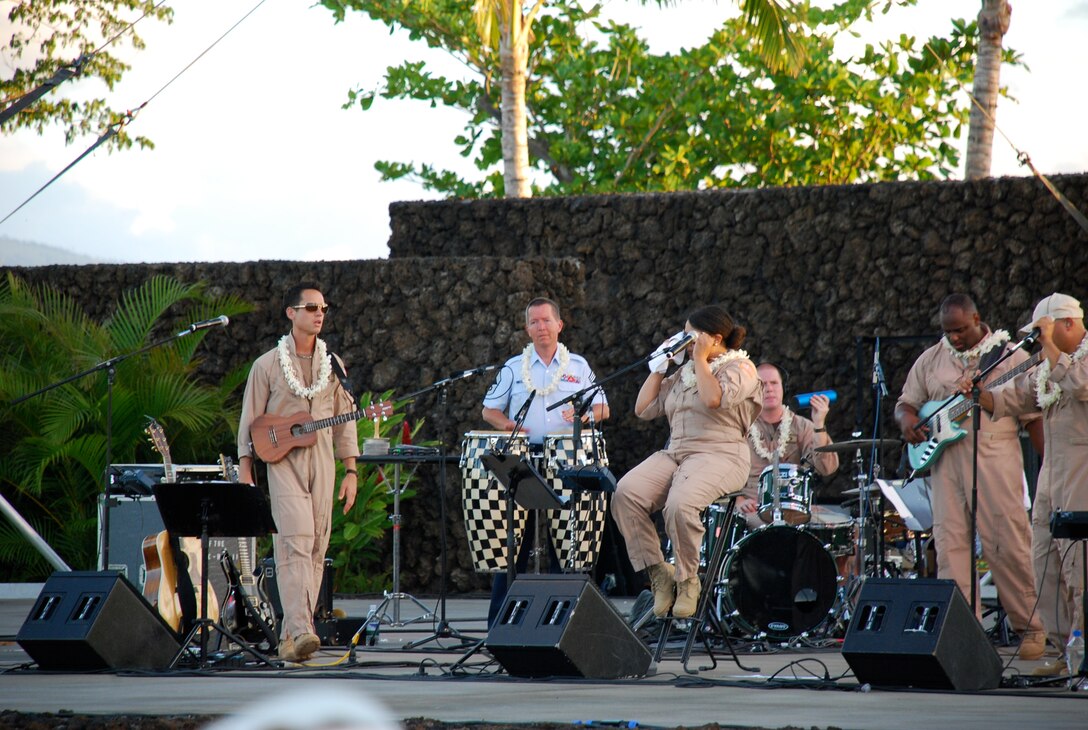 TSgt John Kukan and the USAF Band of the Pacific- Hawaii perform a July 4th concert on the Big Island of Hawaii.  