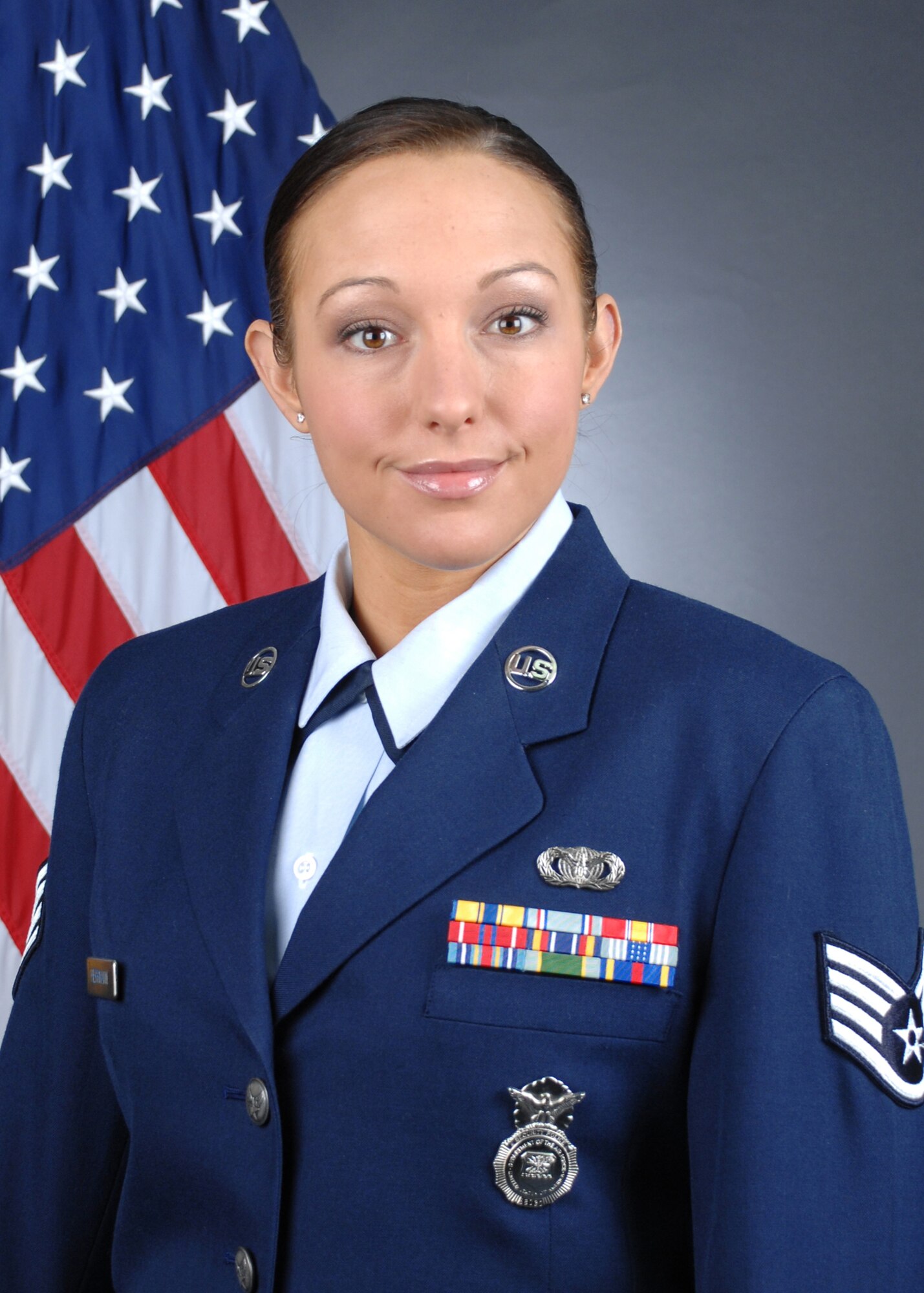 Staff Sgt. Anne Herrmann of Air Force Global Strike Command's 90th Missile Security Forces Squadron was recently selected as an officer cadet and will complete her bachelor's degree in Sociology and Anthropology at Det 172, Valdosta State University in Valdosta, Ga. She was the recipient of a Stripes for Outstanding Airmen to ROTC scholarship type 2. She will receive $18,000 to be used towards tuition and fees and $900 for books per year. Sergeant Herrmann was born and raised in Lebanon, Mo., entered the Air Force on March 6, 2007, and has been a career security forces member. She was promoted below-the-zone to senior airman Jan. 6, 2009, and was selected to staff sergeant on her first time testing. She has been assigned to the 39th Security Forces Squadron at Incirlik Air Base Turkey, 65th Security Forces Squadron at Lajes Field Azores, Portugal, and is currently assigned to the 90th Missile Security Forces Squadron, F. E. Warren Air Force Base, Wyo. (U.S. Air Force photo by Blaze Lipowski)