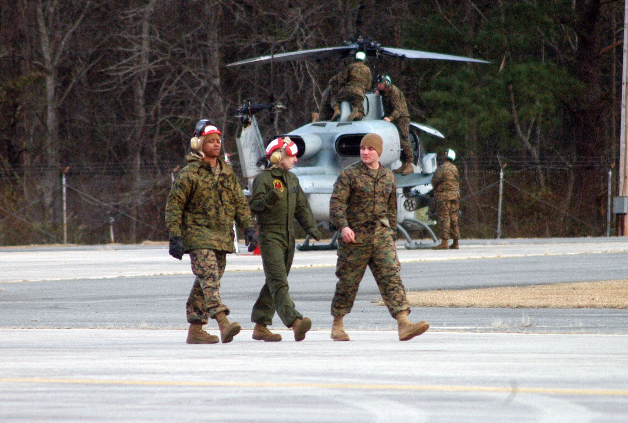 A training exercise will be conducted here Monday through Friday by Light Attack Squadron 773, the Marine helicopter squadron which relocated to Robins last summer. The squadron normally operates seven AH-1W Super Cobra attack helicopters and four UH-1N Huey helicopters here. An additional three Cobras and two Hueys, which are operated by reserve elements of the squadron in Belle Chase, La., and Jonestown, Pa., are here for the exercise. U. S. Air Force photo by Sue Sapp  