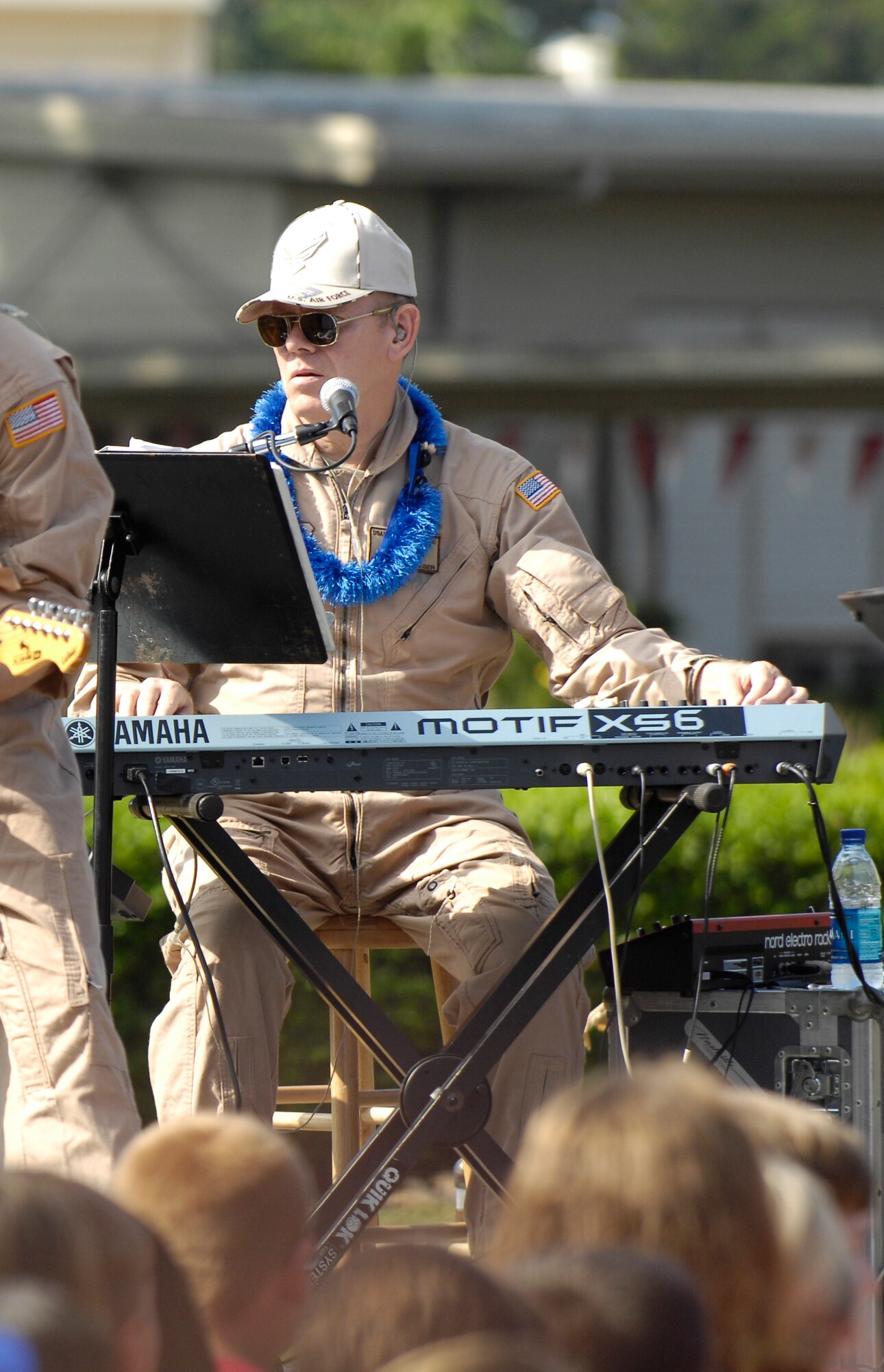 The USAF Band of the Pacific Perfomed for the students and faculty of Hickam Elementary School as part of their 2009 Red Ribbon Week concert tour.  MSgt Daryl Yager is the group's NCOIC and keyboarist