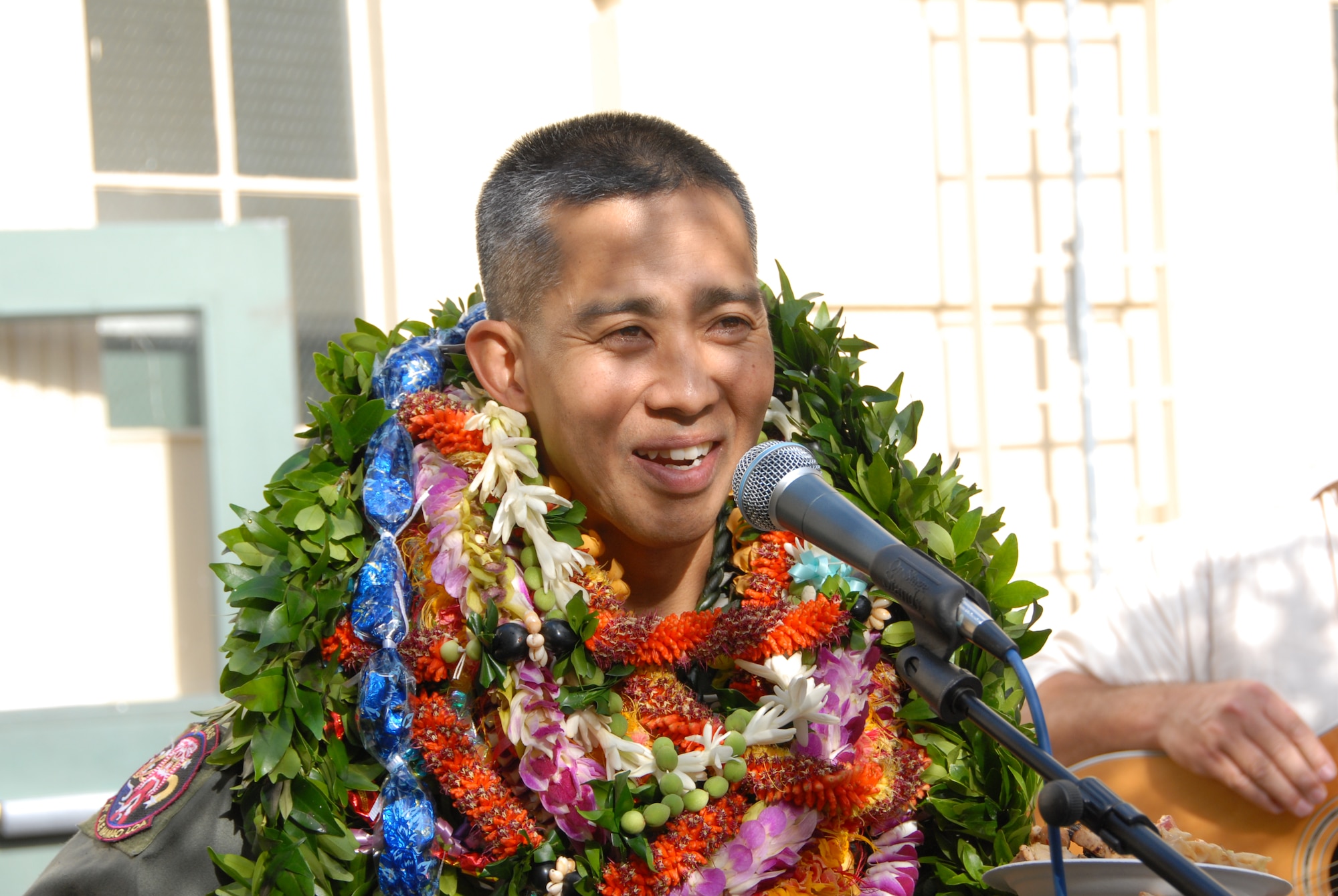 Brig. Gen. Joseph K. Kim is the out-going Commander of the 154th Wing, Hawaii Air National Guard at Joint Base Pearl Harbor-Hickam, Hawaii, Feb. 3. The Wing is one of the largest, most complex and diverse in the Air National Guard. Members of the 154th Wing and the active duty 15th Wing partnered together through total force integration to fly and maintain aircraft here. (U.S. Air Force Photo/Master Sgt. Kristen Stanley)
