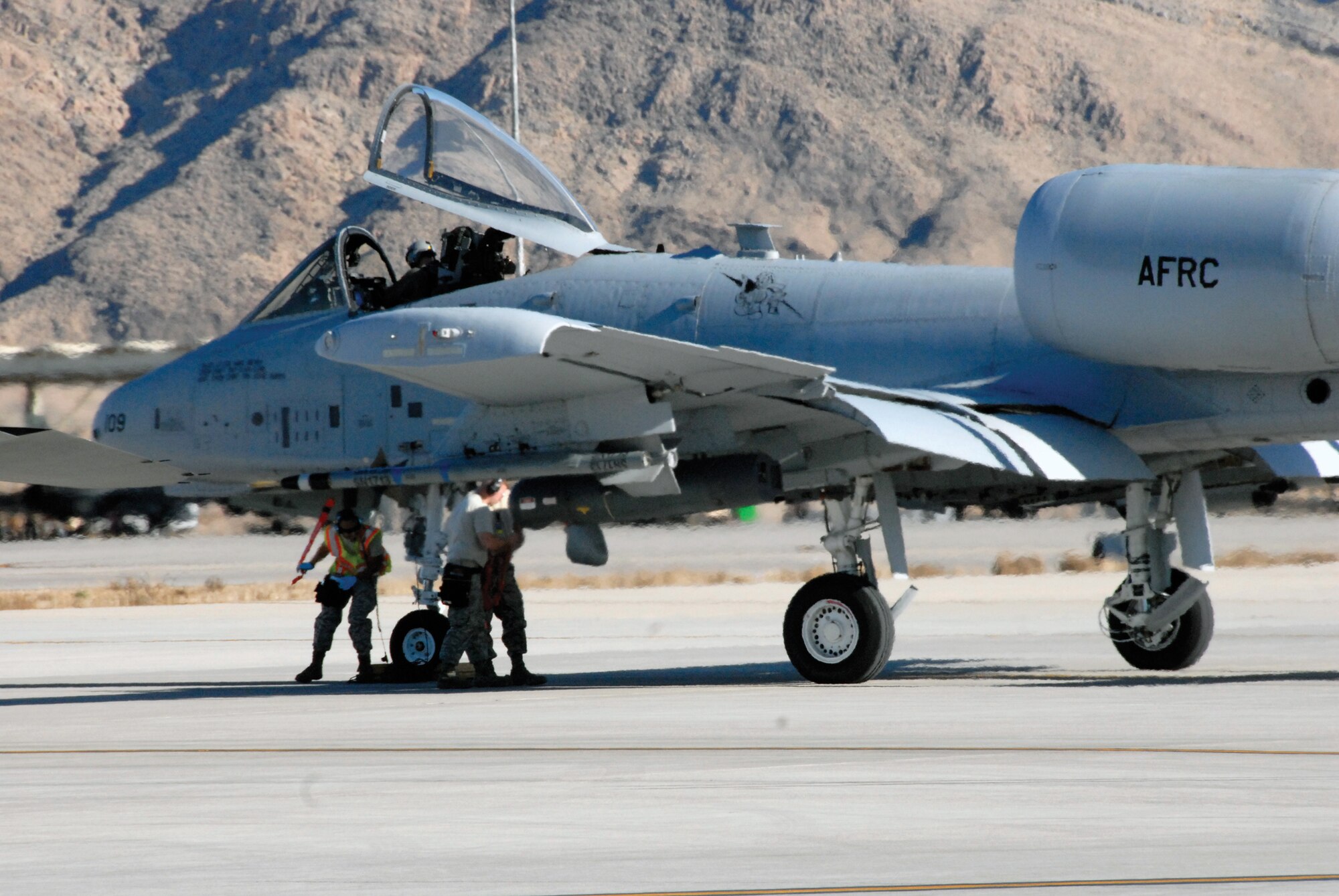 The 442nd Fighter Wing, an A-10 Thunderbolt II Air Force Reserve unit at Whiteman Air Force Base, Mo., participated in Red Flag, an aerial-combat competition at Nellis AFB, Nev. Jan. 24 to Feb. 5, 2011. (U.S. Air Force photo/ Senior Airman Tracy Brown)