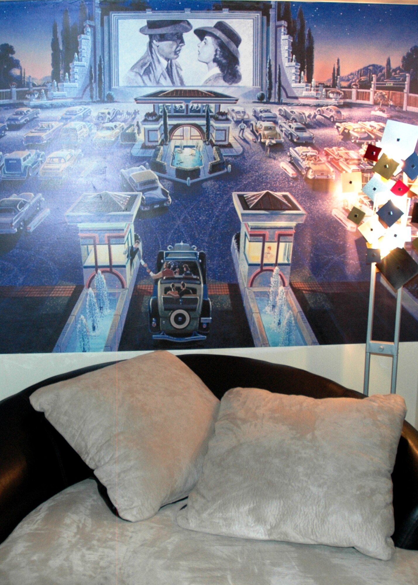 Designed for movie viewing, the theater room is one of seven rooms decorated for its theme that make up the new Airmen Center called "Lighthouse" for Eglin dorm residents. The complex offers a full kitchen, video gaming options and surround sound movie experiences with TV screens up to 73” at Dorm 18 D's third floor. Entrance for the facility is accessible from the Airmen Leadership School's parking lot. (U.S. Air Force photo/Chrissy Cuttita)