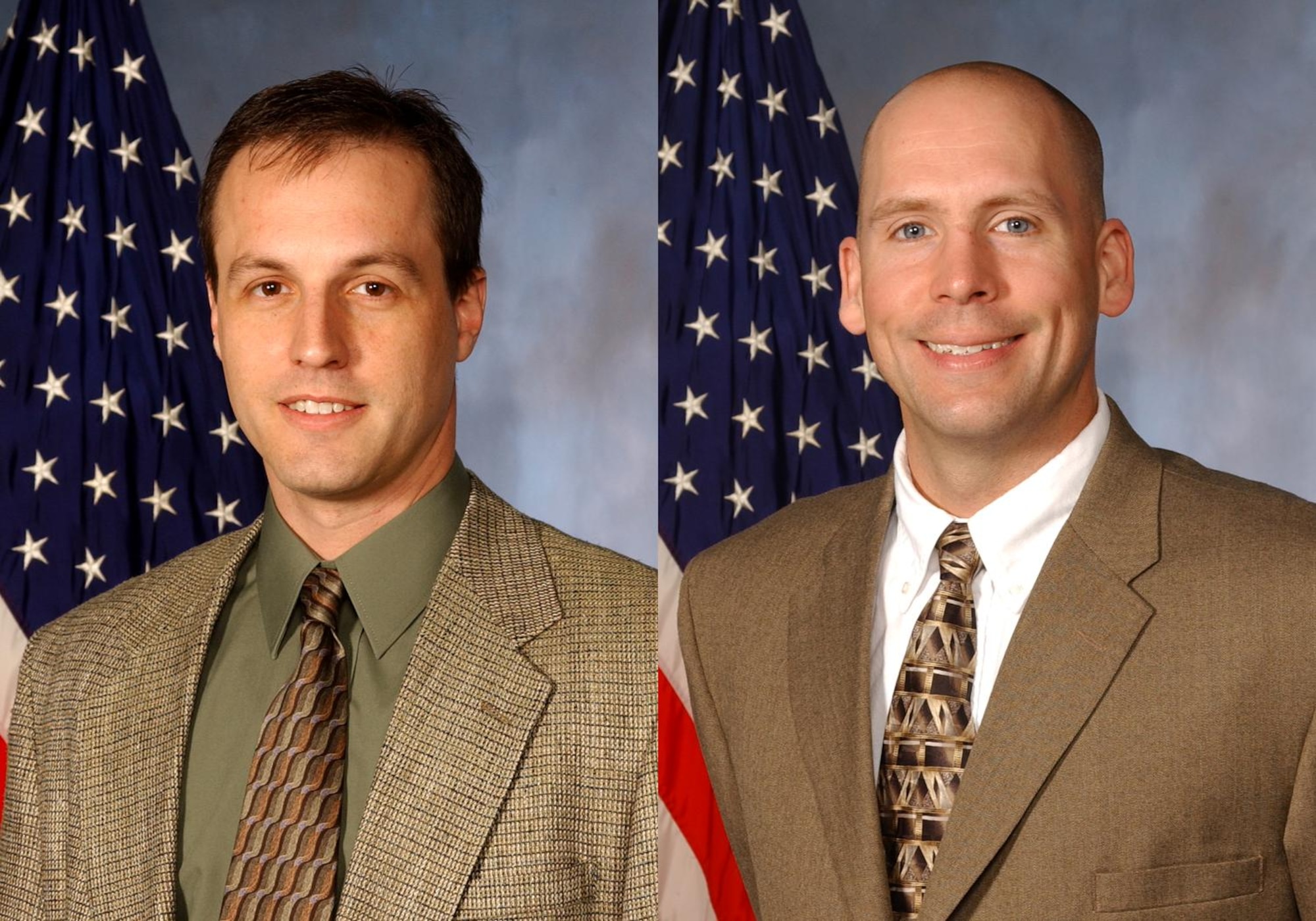 David Doman (left) and Michael Oppenheimer were honored with the Gen. Benjamin D. Foulois Award during the Air Force Research Laboratory Air Vehicles Annual Awards Luncheon held Jan. 12, 2011 at Wright-Patterson Air Force Base, Ohio (U.S. Air Force photos)