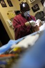 MINOT AIR FORCE BASE, N.D. – Staff Sgt. Patrick Elliot, 5th Medical Group dental technician, performs a routine cleaning procedure on Airman 1st Class Rajeev Shilpakar, 5th Logistics Readiness Squadron passenger travel apprentice, here Jan. 26. The mission of the 5th MDG is to ensure base Airmen are dentally qualified to deploy. (U.S. Air Force photo/Airman 1st Class Aaron-Forrest Wainwright)
