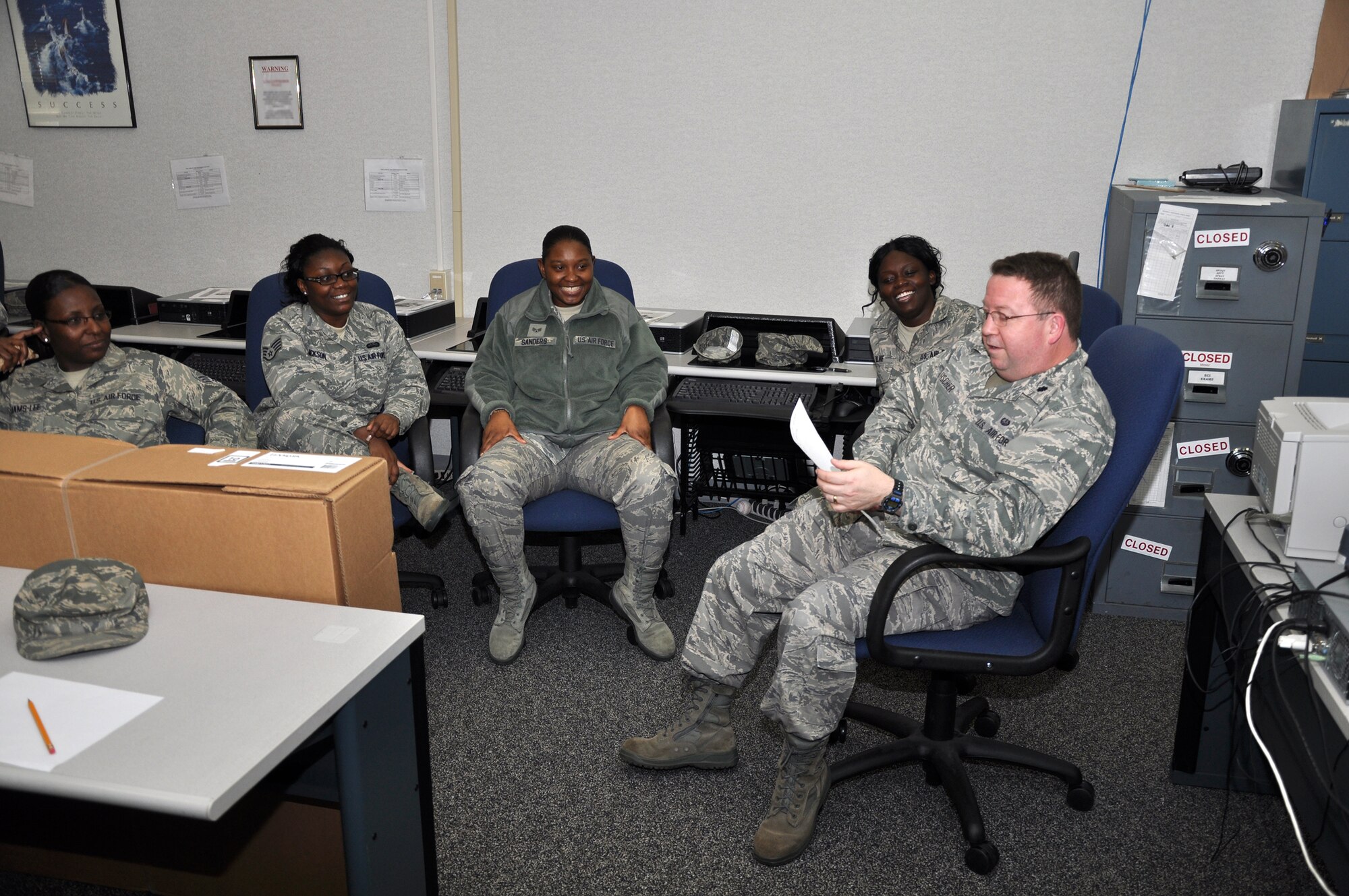 Members from the 315th Airlift Wing, Joint Base Charleston, S.C., take time to focus on resiliency during several group training exercises on Winter Wingman Day Feb. 5-6, 2011. Wingman Day, an annual event, allows Airmen to take a break from their Reserve duties and come together to focus on various key topics that impact their personal and professional lives.  Last year's focus was on suicide prevention and motor vehicle accident prevention. (U.S. Air Force photo/Staff Sgt. Shane Ellis)