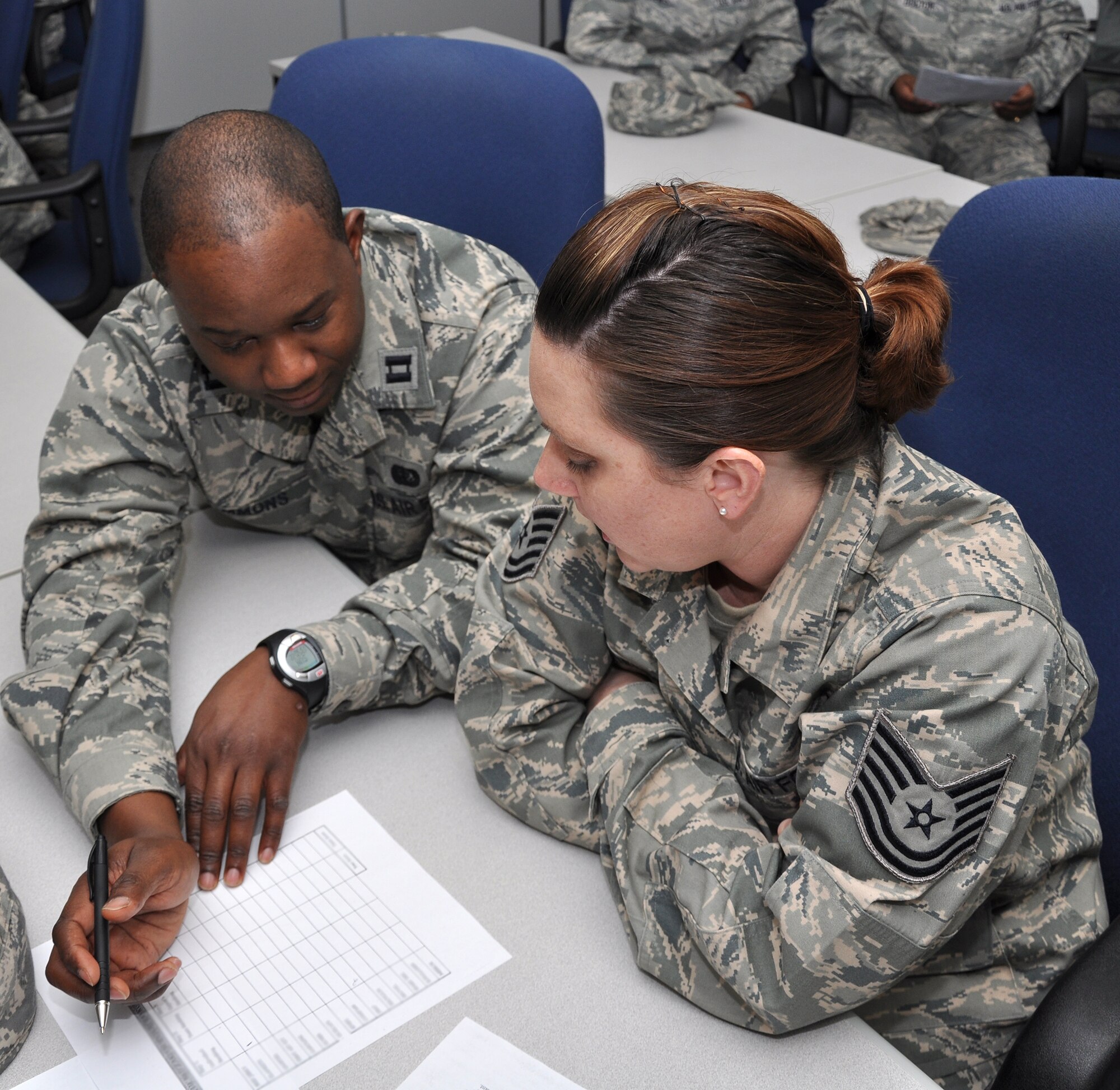 Members from the 315th Airlift Wing, Joint Base Charleston, S.C., take time to focus on resiliency during several group training exercises on Winter Wingman Day Feb. 5-6, 2011. Wingman Day, an annual event, allows Airmen to take a break from their Reserve duties and come together to focus on various key topics that impact their personal and professional lives.  Last year's focus was on suicide prevention and motor vehicle accident prevention. (U.S. Air Force photo/Staff Sgt. Shane Ellis)