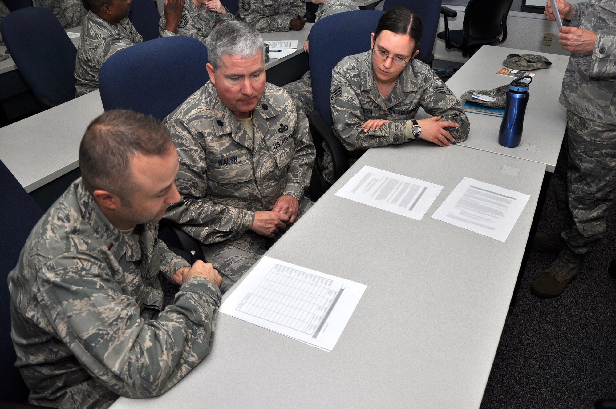 Members from the 315th Airlift Wing, Joint Base Charleston, S.C., take time to focus on resiliency during several group training exercises on Winter Wingman Day Feb. 5-6, 2011. Wingman Day, an annual event, allows Airmen to take a break from their Reserve duties and come together to focus on various key topics that impact their personal and professional lives.  Last year's focus was on suicide prevention and motor vehicle accident prevention. (U.S. Air Force photo/Staff Sgt. Shane Ellis)