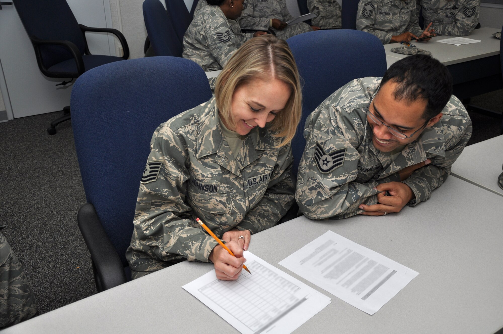 Members from the 315th Airlift Wing, Joint Base Charleston, S.C., take time to focus on resiliency during several group training exercises on Winter Wingman Day Feb. 5-6, 2011. Wingman Day, an annual event, allows Airmen to take a break from their Reserve duties and come together to focus on various key topics that impact their personal and professional lives.  Last year's focus was on suicide prevention and motor vehicle accident prevention. (U.S. Air Force photo/Staff Sgt. Shane Ellis)