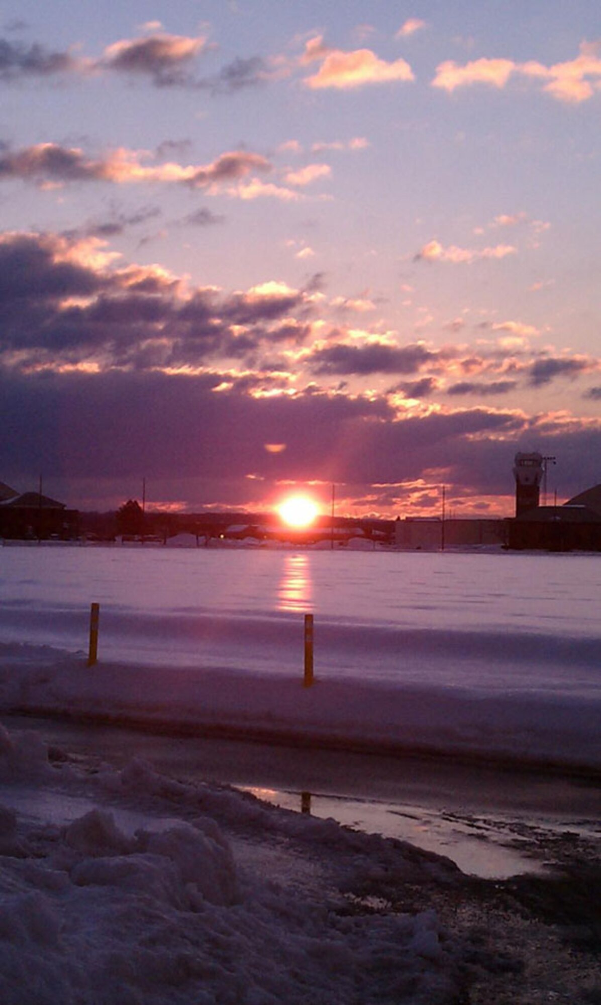 The sunrising at Westover Sunday morning of the February A UTA. (US Air Force photo/TSgt. Lisa Dufresne)