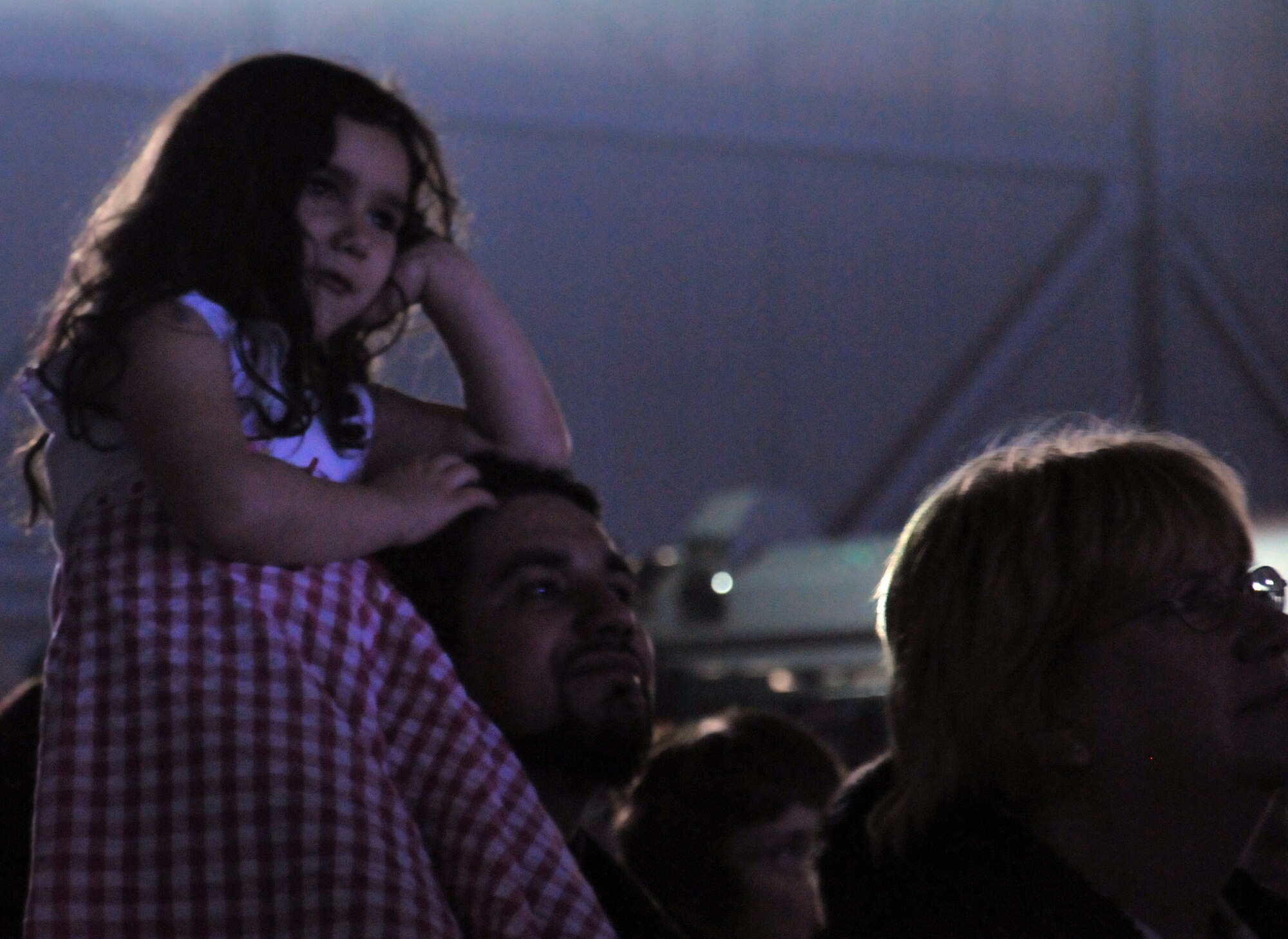 Tops In Blue entertained servicemembers and their familes at McChord Field here, on Feb. 12.  Hangar 9 was packed with an audience eager to enjoy the variety show by the Air Force's premiere entertainment showcase.