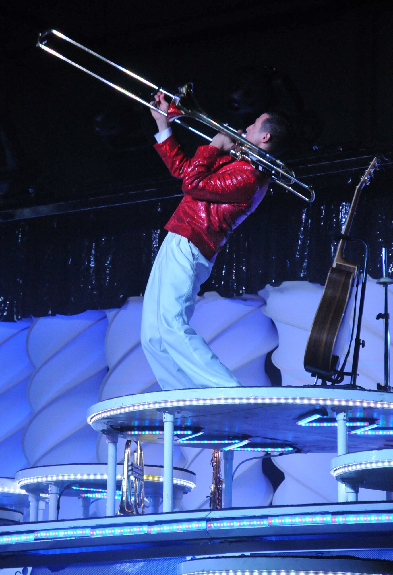 Tops In Blue performed at McChord Field on Feb. 12.  For the past 57 years, Tops In Blue has served as America's ambassadors, travelling to more than 20 countries to perform more than 120 times each year for servicemen and their families.