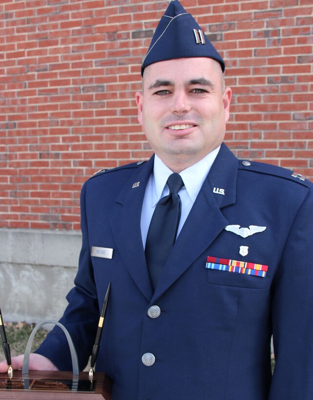 Capt. Corbin McCabe was named the Company Grade Officer of the Year at the 932nd Airlift Wing for 2010.  Captain McCabe is assigned to the 932nd Aeromedical Evacuation Squadron.  The 932nd AW, an Air Force Reserve flying unit, is located at Scott Air Force Base, Il and some 25 miles from St. Louis, Mo. The unit is known as the Gateway Wing. (U.S. Air Force photo/Tech. Sgt. Dan Oliver)