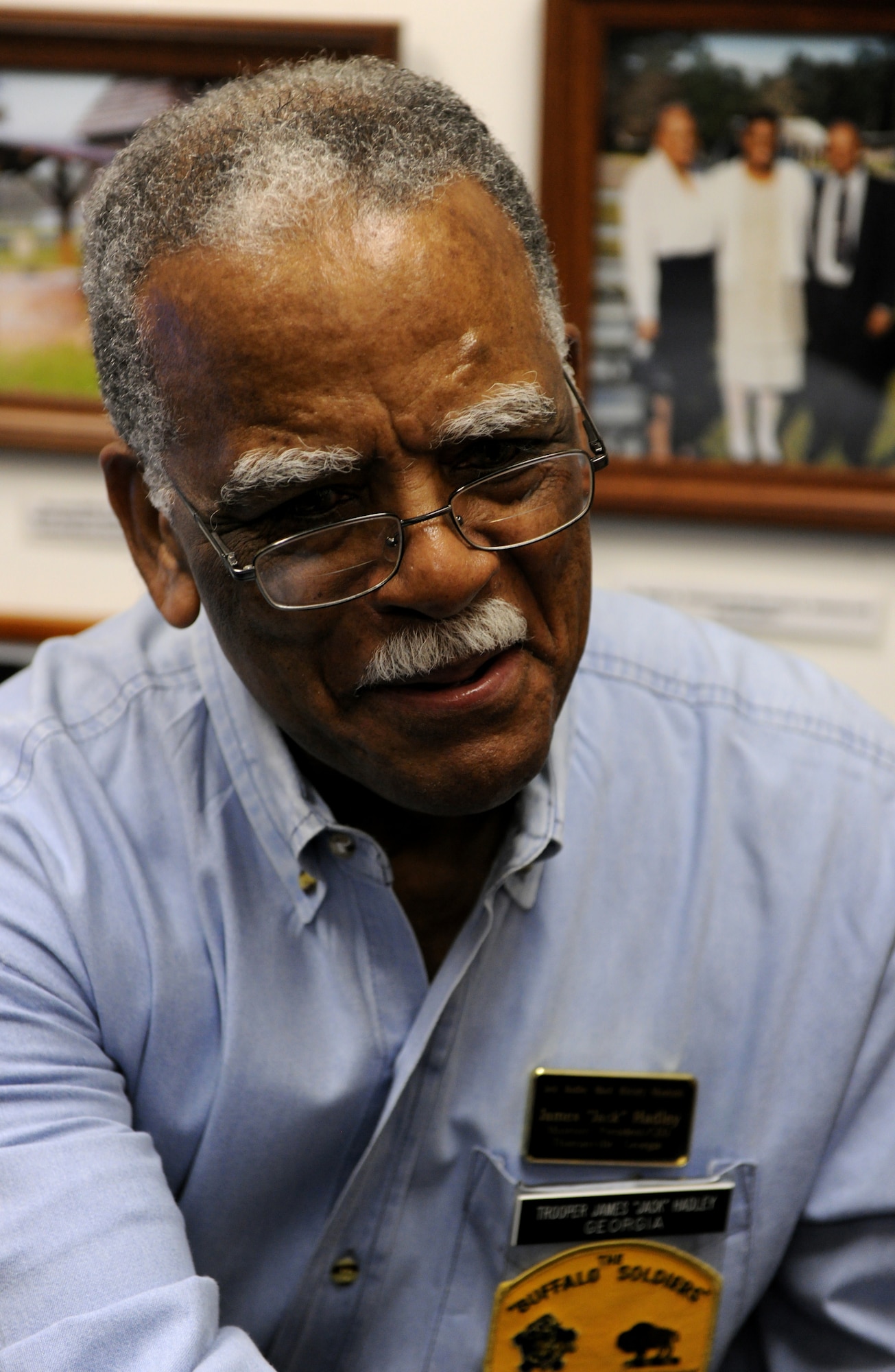 THOMASVILLE, Ga.-- Retired Chief Master Sgt. James “Jack” Hadley is currently the owner of the Jack Hadley Black History Museum. He hosts about 3,000 visitors per year at his museum and has more than 4,000 artifacts, documents and pictures depicting African-American history to show visitors. (U.S. Air Force photo/Airman 1st Class Benjamin Wiseman)(RELEASED)