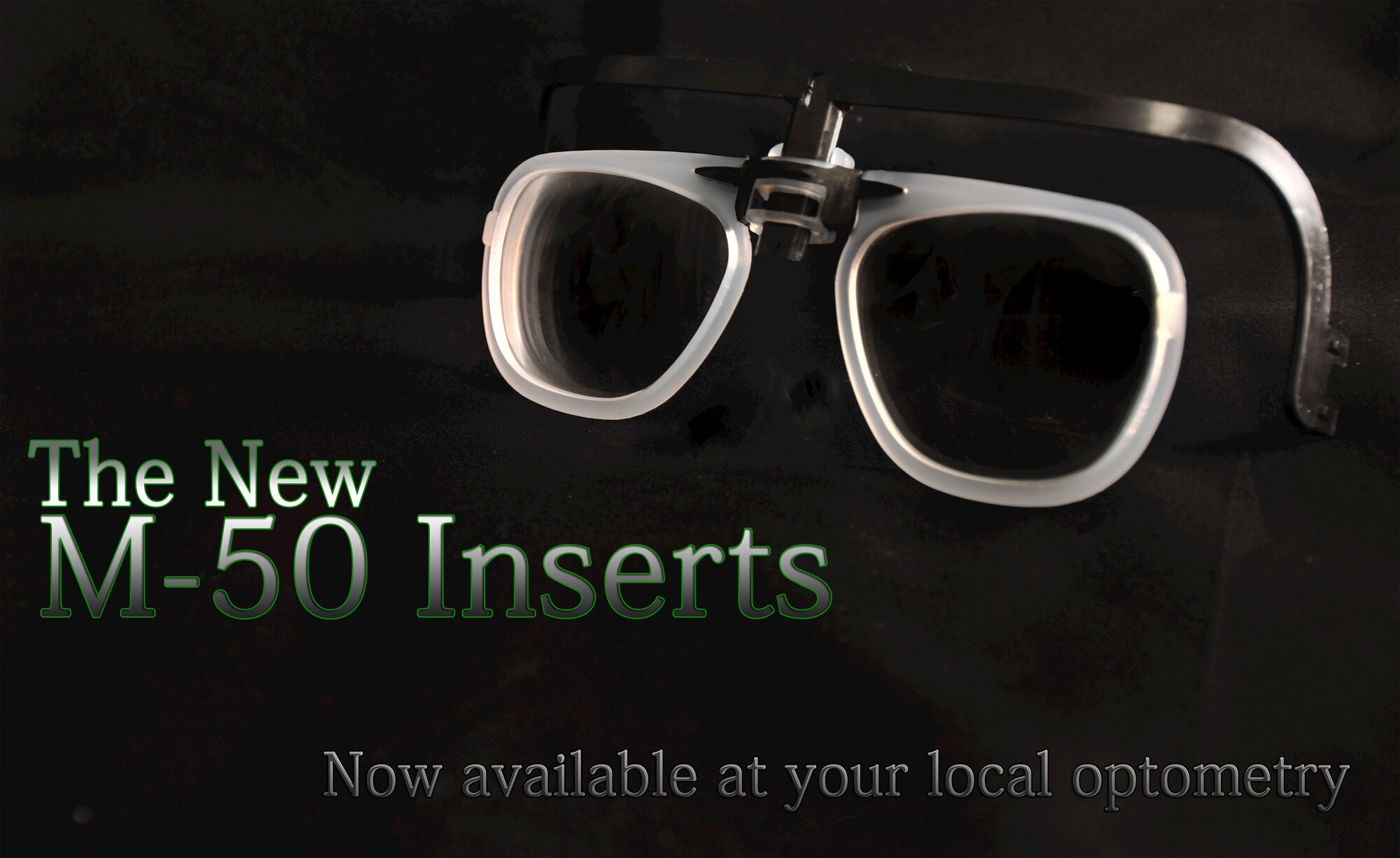 MOODY AIR FORCE BASE, Ga.-- Moody’s 23rd Medical Group optometry clinic has the new inserts for the M-50 joint service general purpose masks available for order.  They take about two weeks to arrive. The new inserts are clip-style and will replace the goggle sport-style ones Airmen currently wear. They offer a more comfortable and ideal fit for the M-50 JSGPM mask. (U.S. Air Force photo/Airman 1st Class Joshua Green)(RELEASED)
