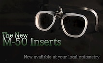 MOODY AIR FORCE BASE, Ga.-- Moody’s 23rd Medical Group optometry clinic has the new inserts for the M-50 joint service general purpose masks available for order.  They take about two weeks to arrive. The new inserts are clip-style and will replace the goggle sport-style ones Airmen currently wear. They offer a more comfortable and ideal fit for the M-50 JSGPM mask. (U.S. Air Force photo/Airman 1st Class Joshua Green)(RELEASED)

