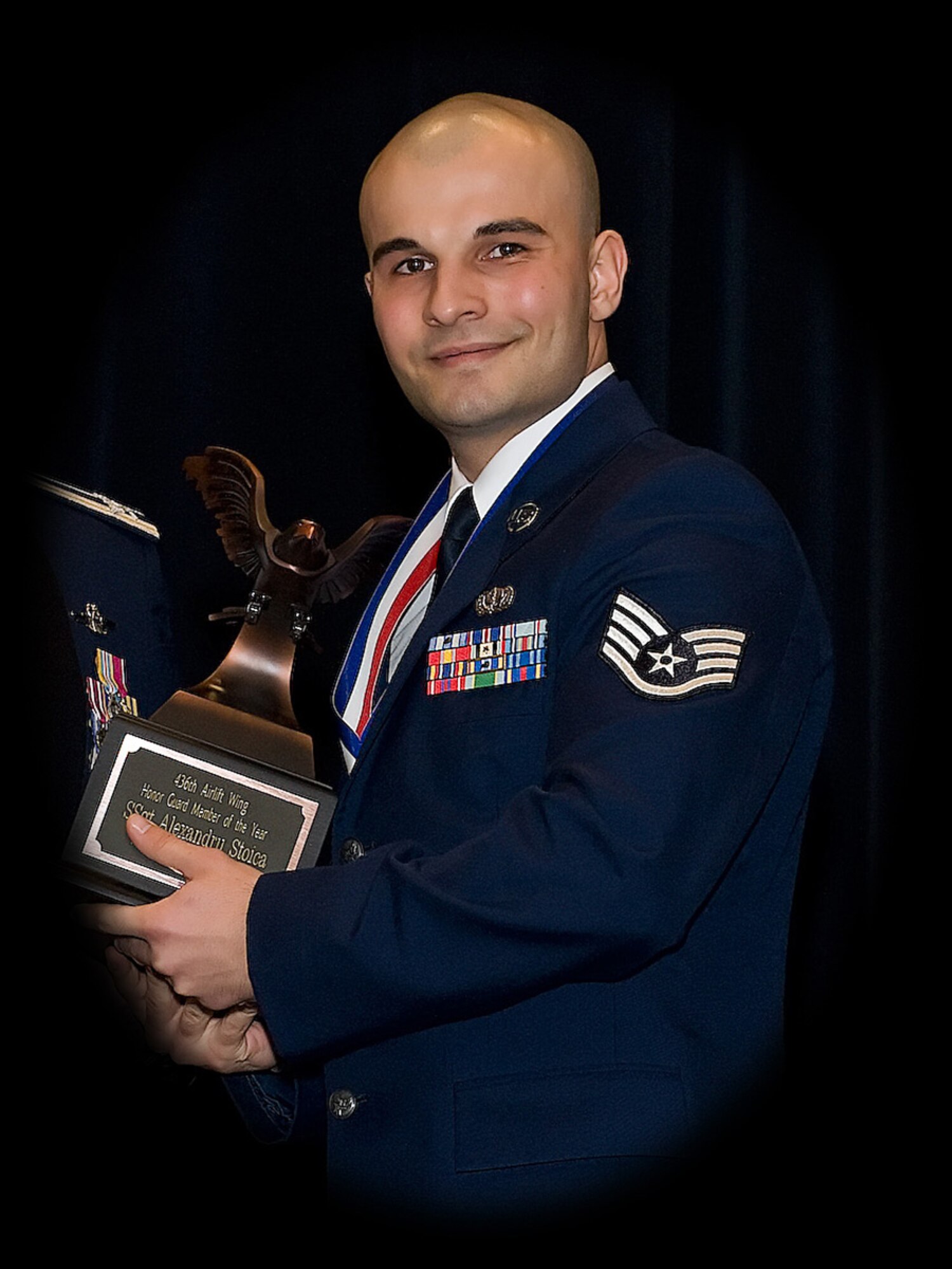 Honor Gaurd Member of the Year
Staff Sgt. Alexandru Stoica,436th Force Support Squadron honor guard scheduler