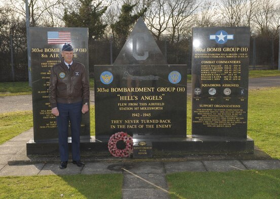 Lt. Gen. John C. Koziol, USAF, at the 303rd Bomb Group (Heavy), 8th Air Force Memorial at RAF Molesworth, England on February 14, 2011.  Lt. Gen Koziol serves as Deputy Under Secretary of Defense (Intelligence) for Joint and Coalition Warfighter Support. The General served as  Vice Commander of the 8th Air Force  from December 2000 to August 2002, U.S. Air Force photo by Scott Tooley.