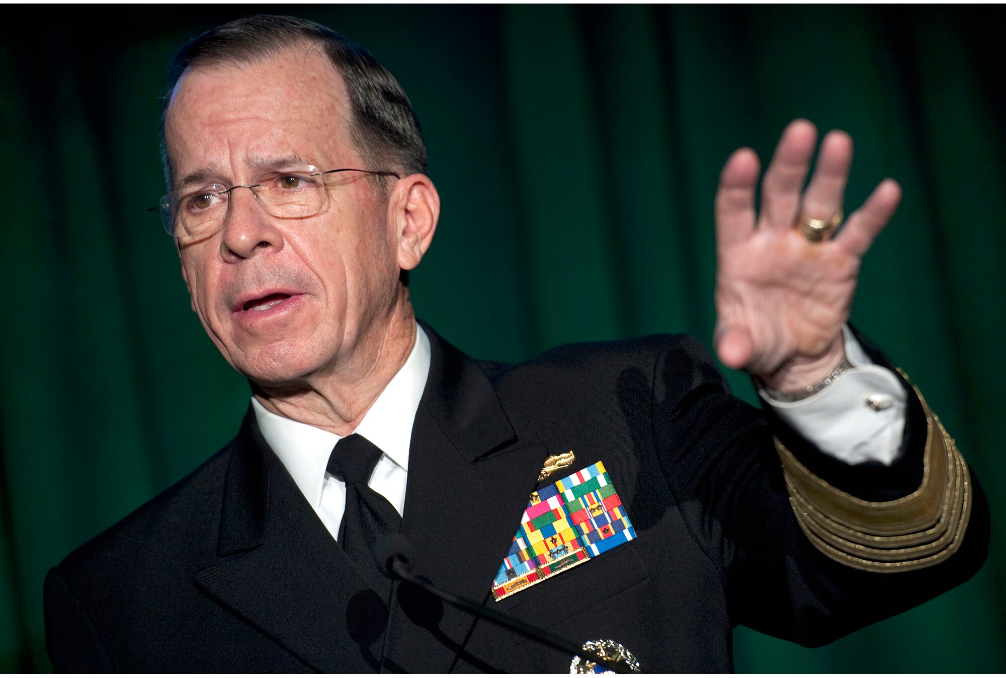 Navy Adm. Mike Mullen, the chairman of the joint chiefs of staff, addressed the House Armed Services Committee about the fical 2011 defense budget Feb. 16, 2011, in Washington. (Department of Defense photo/Petty Officer 1st Class Chad J. McNeeley)