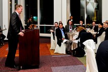 Deputy Defense Secretary William J. Lynn III called for closer government-industry cooperation Feb. 14, 2011, during a conference on Internet security in San Francisco. (Defense department photo/Master Sgt. Jerry Morrison)  