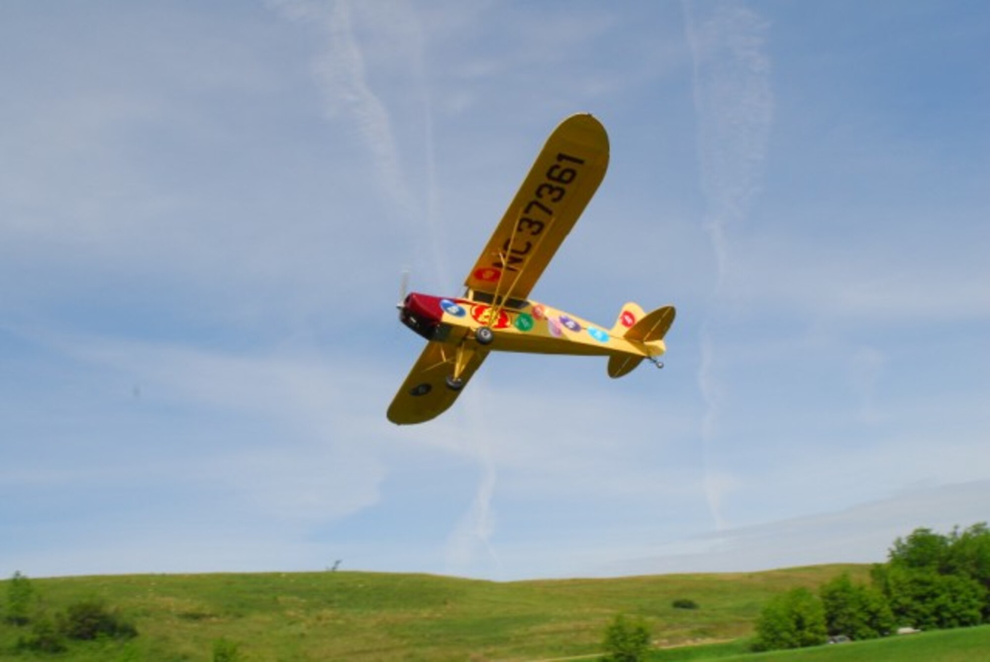 Kent Pietsch, a professional stunt pilot and native of Minot, N.D., performs in his 1941 800-pound Interstate Cadet that he will bring to Tyndall for the Gulf Coast Salute open house and air show March 26 and 27. (Courtesy photo)