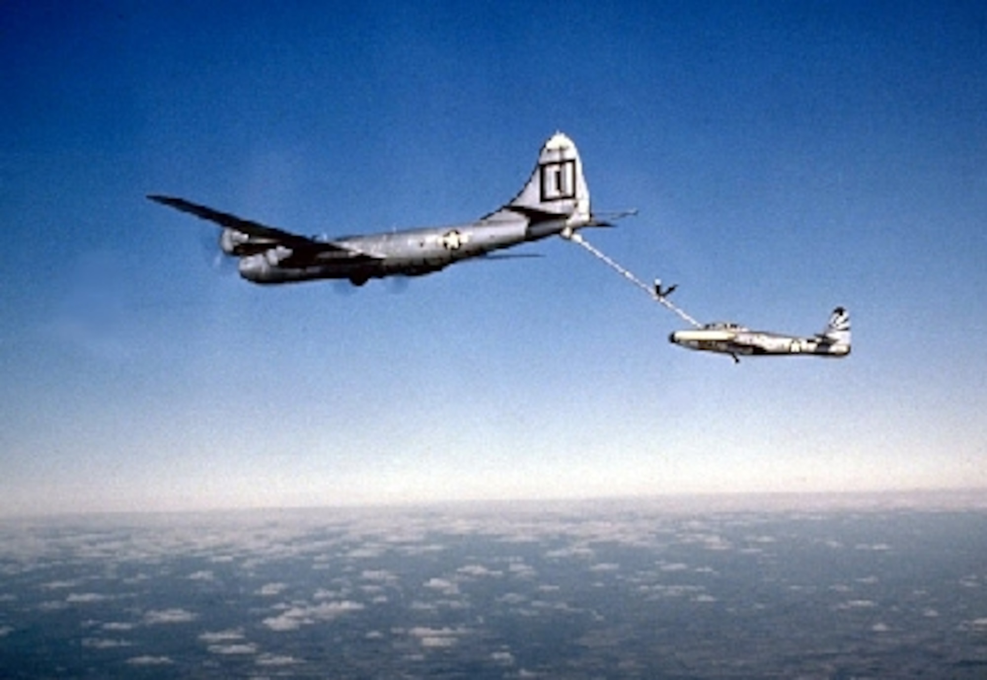On Feb. 19, 1954, the 31st Strategic Fighter Wing returned home to Turner Air Force Base, Ga., after a 90-day temporary duty assignment to Japan. During the redeployment, the 508th Refueling Squadron was attached to the 31st SFW. (Source:  31st Fighter Wing History Office, Photo courtesy 31st Fighter Group Association)