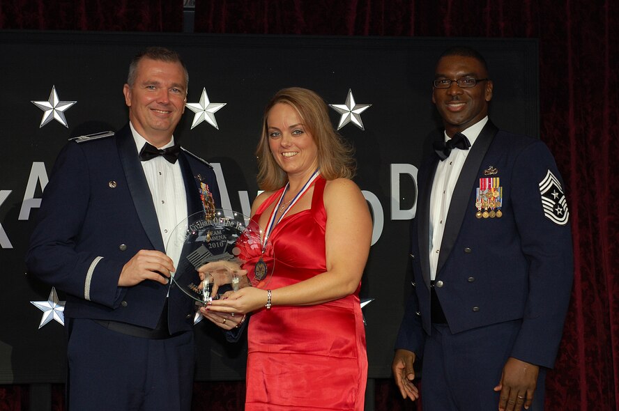 Civilian of the Year, Category I:  Mrs. Heather D. Jaynes, 18th Civil Engineer Squadron