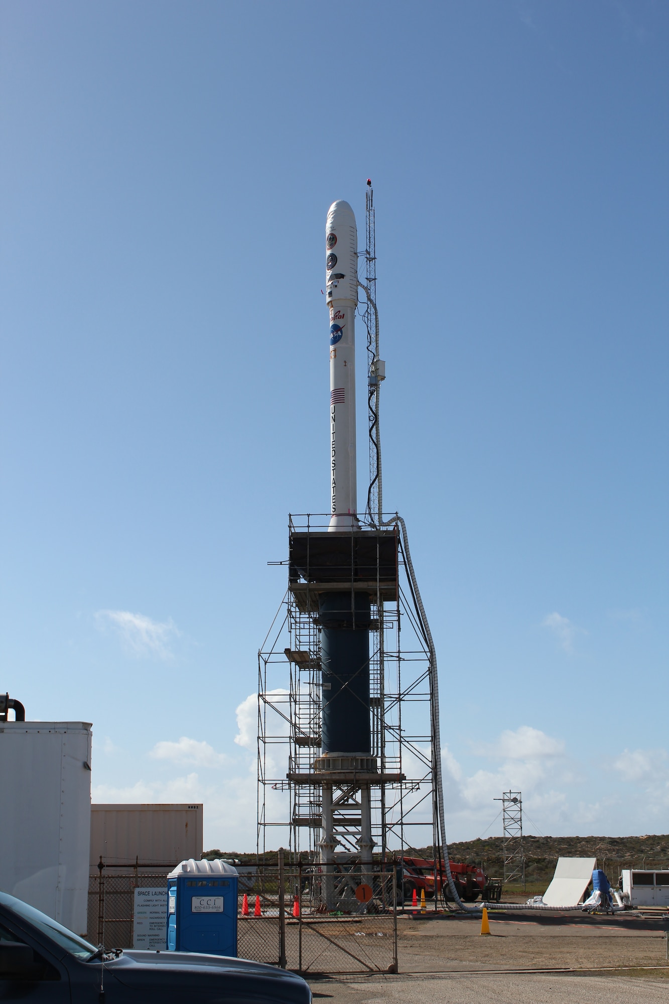 VANDENBERG AIR FORCE BASE, Calif.--The Taurus XL rocket stands on pad 576-E during preparations for a Feb. 23 launch.  The rocket will carry the spacecraft Glory into polar orbit for NASA.