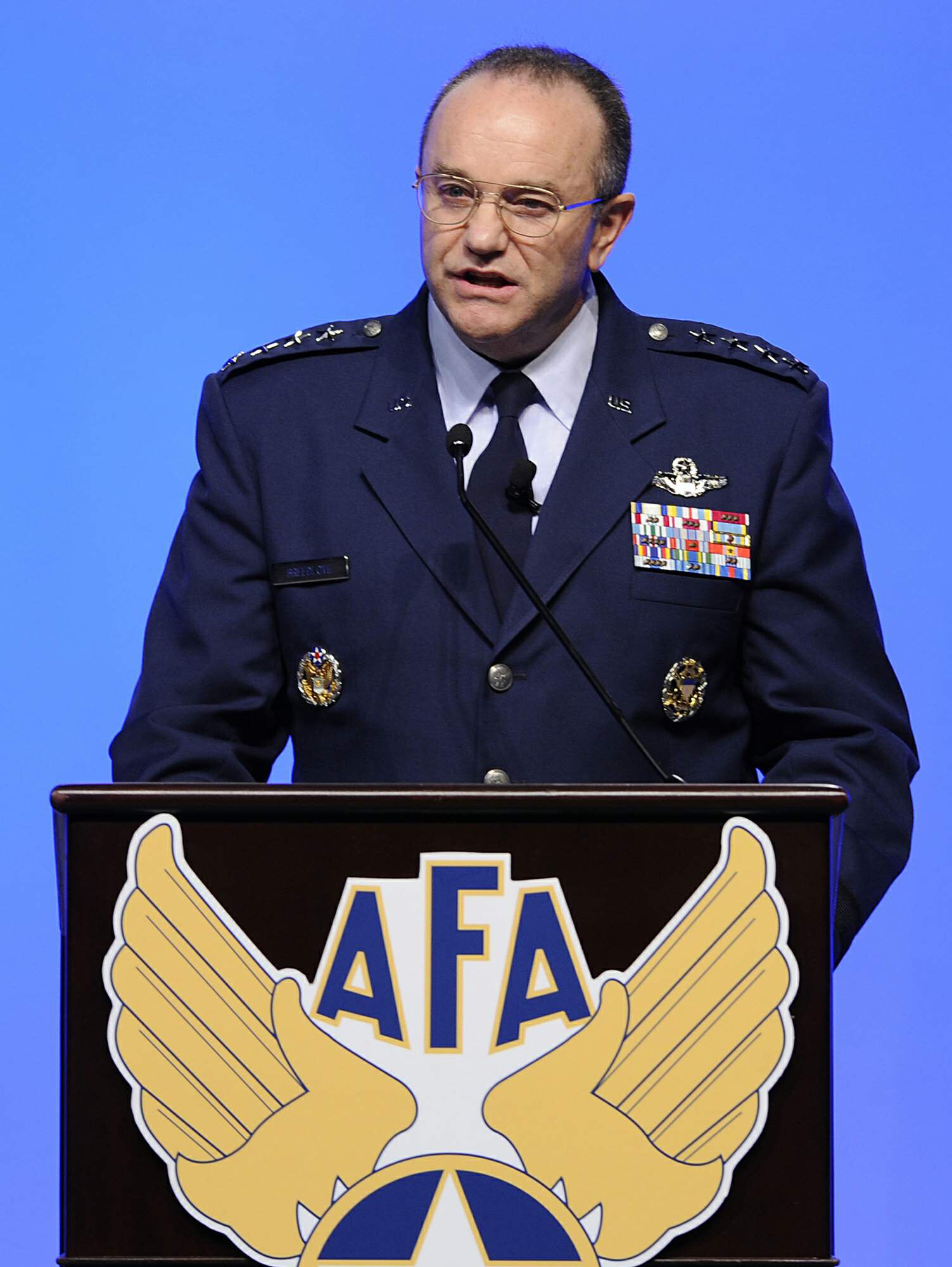 Air Force Vice Chief of Staff Gen. Philip M. Breedlove speaks Feb. 17, 2011, during the Air Force Association's 2011 Air Warfare Symposium and Technology Exposition in Orlando, Fla. General Breedlove talked about the Air Force's future during an era of dwindling budgetary resources. (U.S. Air Force photo/Scott M. Ash)