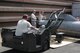 TSgt. Scott Flesher (left) drives a Jammer and prepares to drop off a wing tank for storing in preparation for the Dissimilar Air Combat Training (DACT) mission at the Williamtown Royal Australian Air Force (RAAF) Base, Australia on February 19, 2011.  The 132FW and 185ARW are conducting a Dissimilar Air Combat Training (DACT) mission 