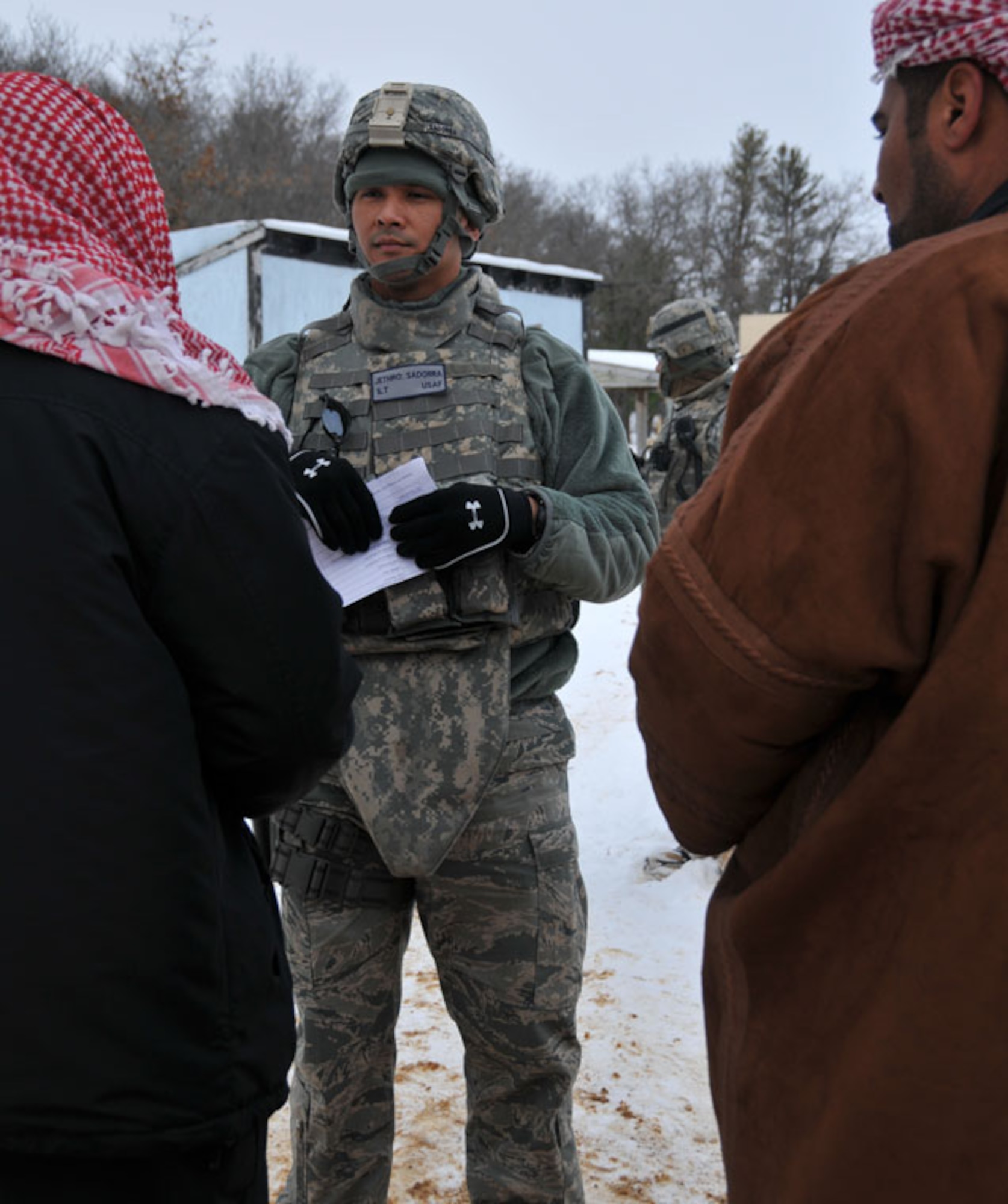 934th Civil Engineers train at Fort McCoy Wis. for their deployment to Southwest Asia in late February. (Air Force Photo/Staff Sgt. Kim Hickey)