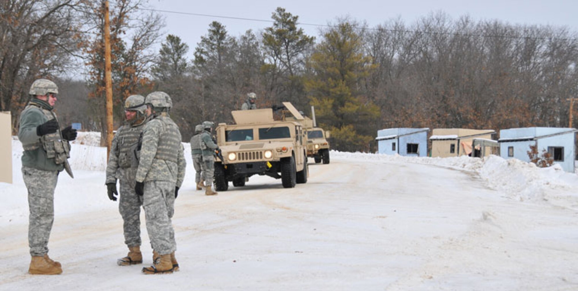 934th Civil Engineers train at Fort McCoy Wis. for their deployment to Southwest Asia in late February. (Air Force Photo/Staff Sgt. Kim Hickey)
