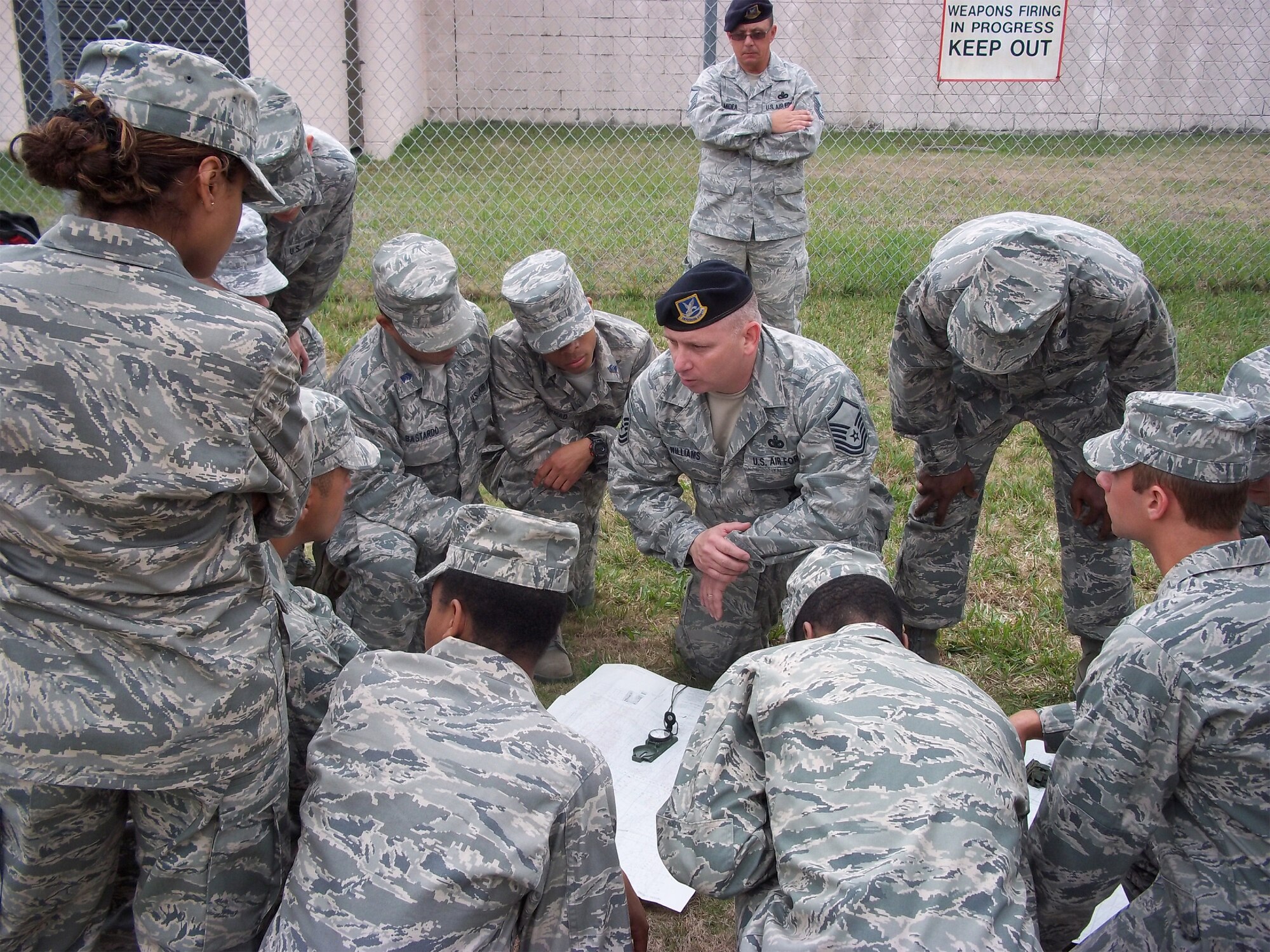 Cadets of the University of Miami Reserve Officer Training Course participated in a Land Navigation and Improvised Explosive Device Course conducted on the Homestead Air Reserve Base on Friday, February 11. The 482d Fighter Wing Security Forces Squadron and Explosive Ordnance Disposal conducted the training for 17 cadets and two cadre staff members.

