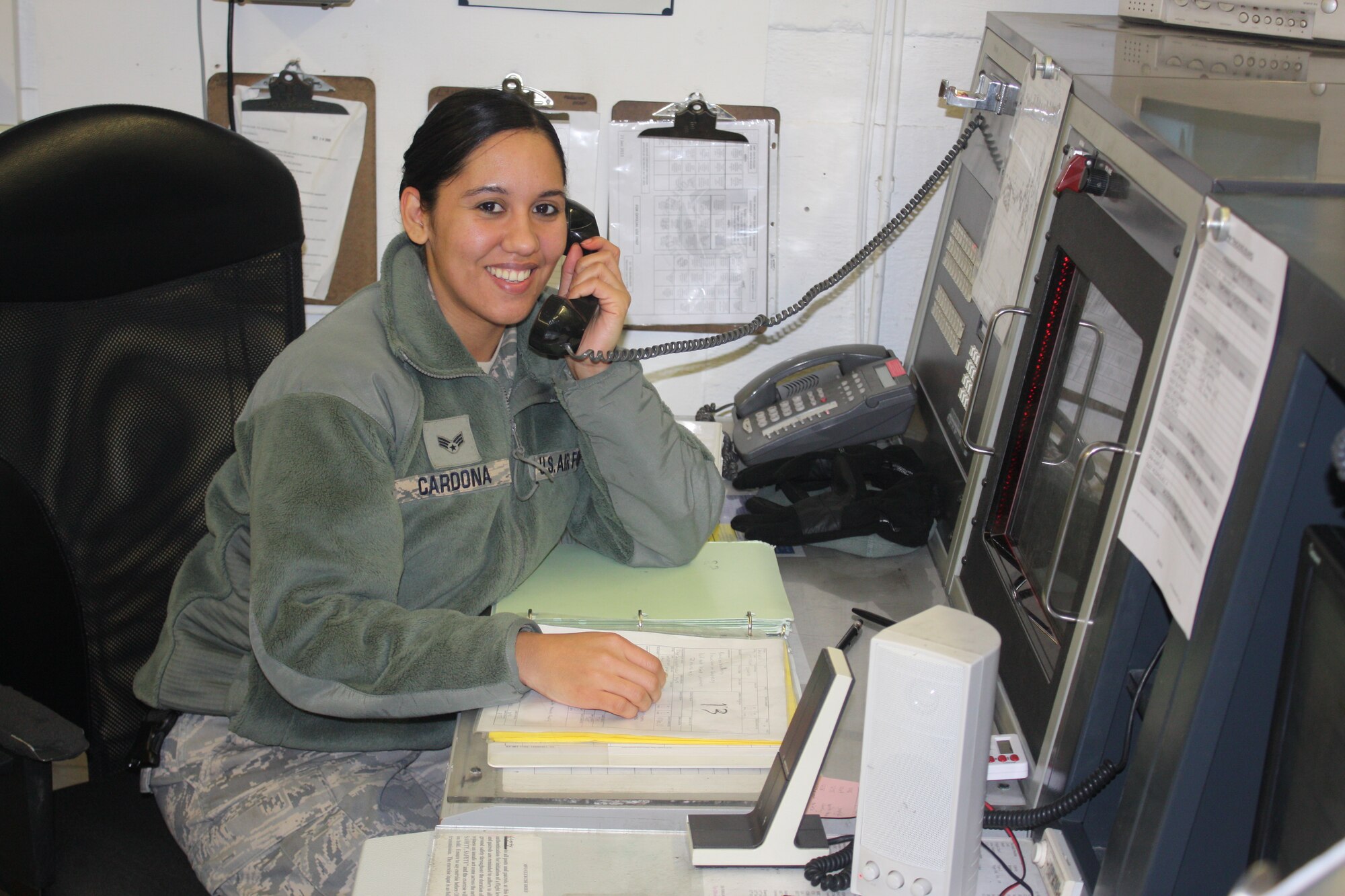 SPANGDAHLEM AIR BASE, Germany – Senior Airman Cardona, 702nd Munitions Support Squadron monitoring facility operator, is the Super Saber Performer for the week of Feb. 4-10. (U.S. Air Force photo/ Tech. Sgt. Jason Glockner)