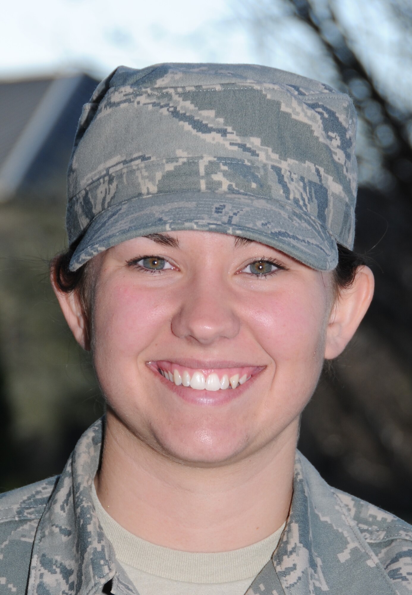 Airman Chayna Clary graduated Feb. 15 from the personnel apprentice course in the 335th Training Squadron with perfect scores.  Airman Clary, from Yukon, Okla., is assigned to Will Rogers Air National Guard Base, Okla.  (U.S. Air Force photo by Kemberly Groue)