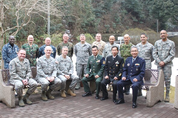 TOKYO -- Senior enlisted leaders from Headquarters U.S. Forces Japan, U.S. Forces Korea, U.S. bases in Japan, and Japan Self Defense Forces met for a senior enlisted conference here Feb. 16-18. The annual conference helped reinforce the U.S. and JSDF senior enslisted leader alliance, foster a growing relationship with USFK enlisted leaders, and promote a greater awareness of regional threats and topics important to U.S. and Japan enlisted corps. (Courtesy photo)
