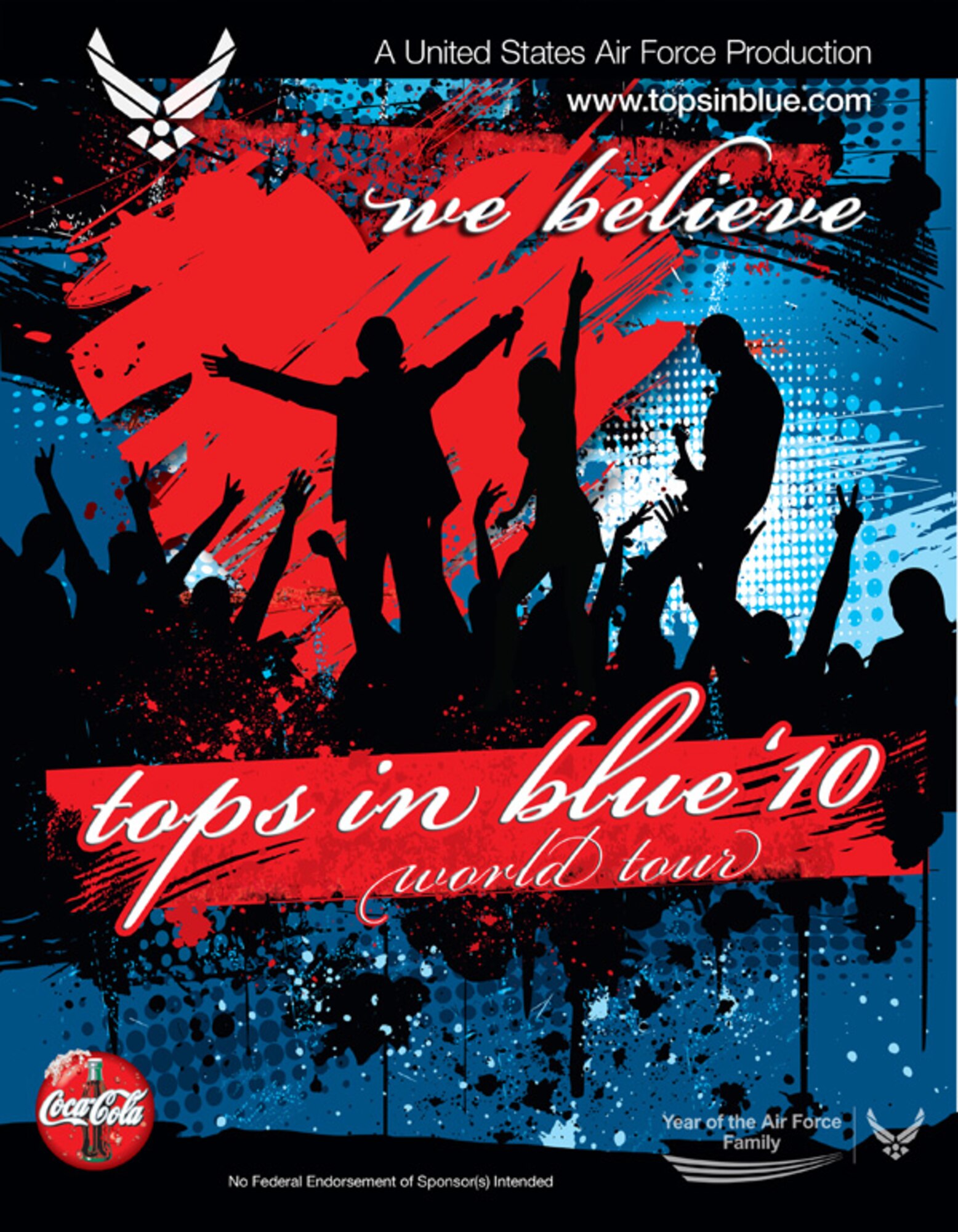 The U.S. Air Force’s TOPS IN BLUE is offering a free night of family entertainment in the Ervin J. Nutter Center at 6:00 p.m. on Wednesday, 2 March 2011.