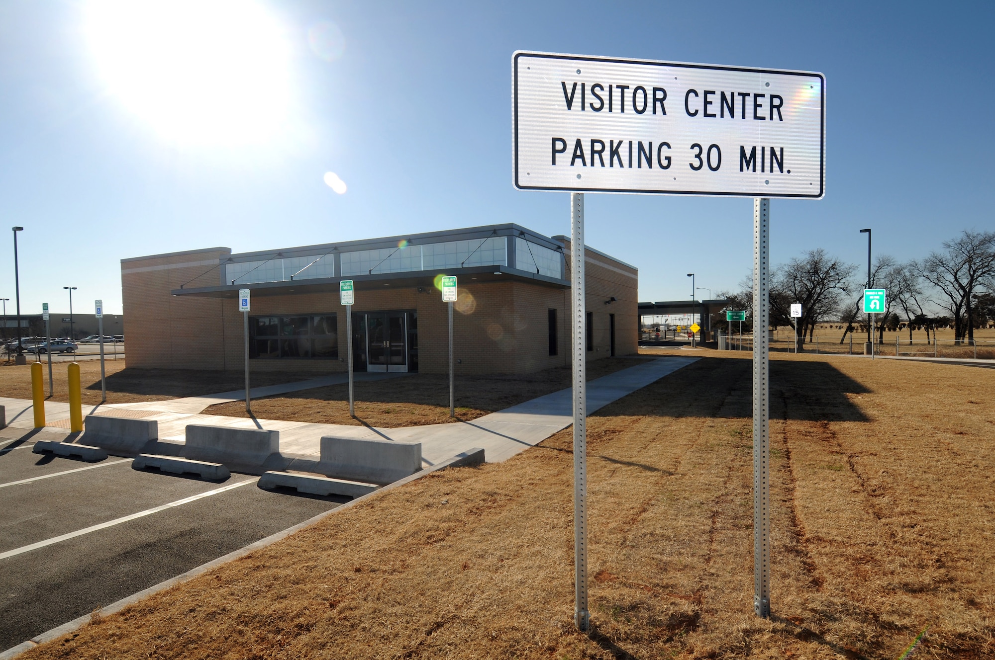 The Tinker Gate on Air Depot Blvd. is set to reopen March 7 after being closed for all of 2010 for an anti-terrorism construction project, new lanes and a new Pass and ID center. (Air Force photo by Dave Faytinger)