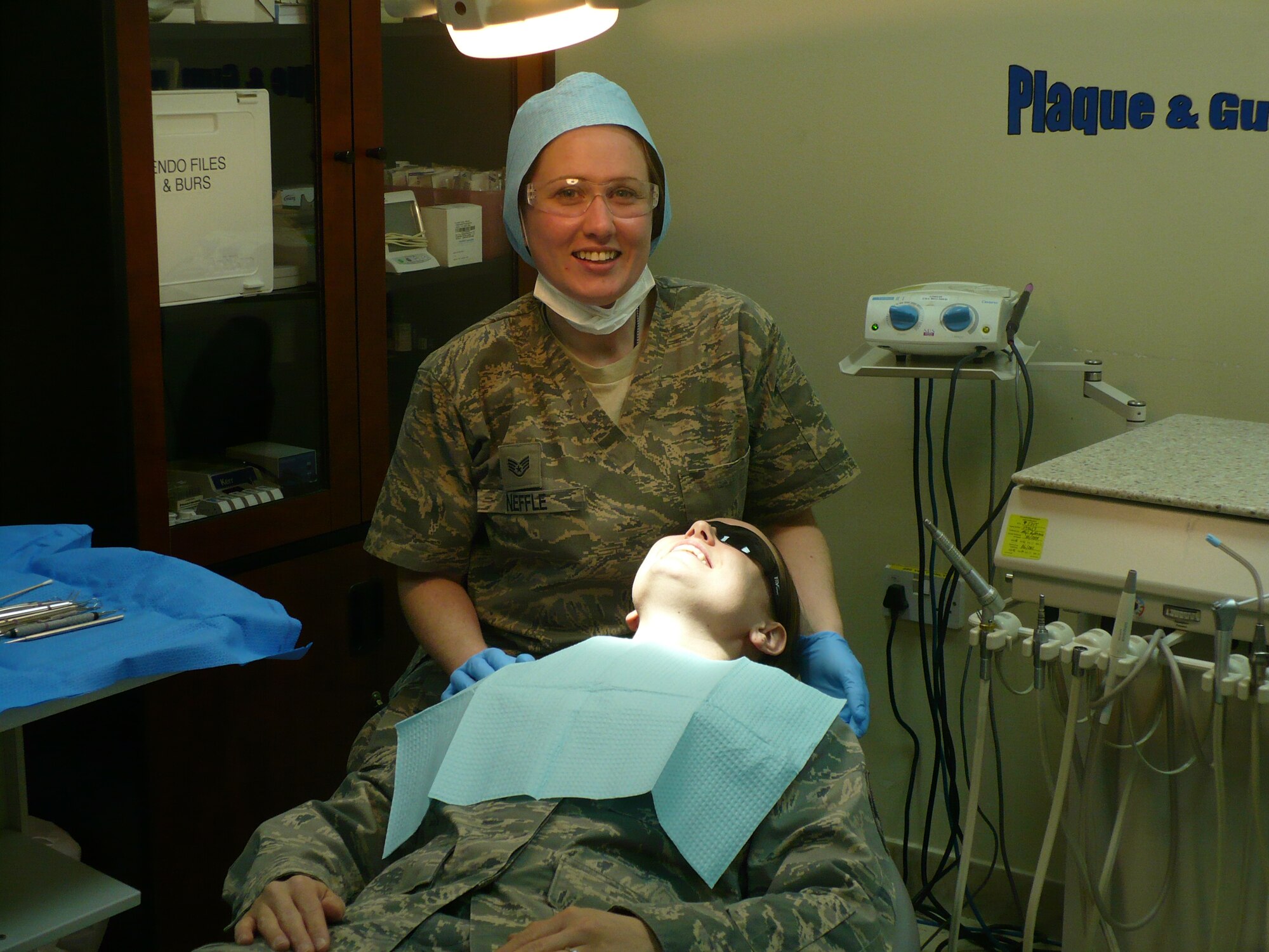 Staff Sgt. Mary Ann Neffle is deployed from the Wright-Patterson Medical Center Dental Clinic, Wright-Patterson Air Force Base, Ohio.