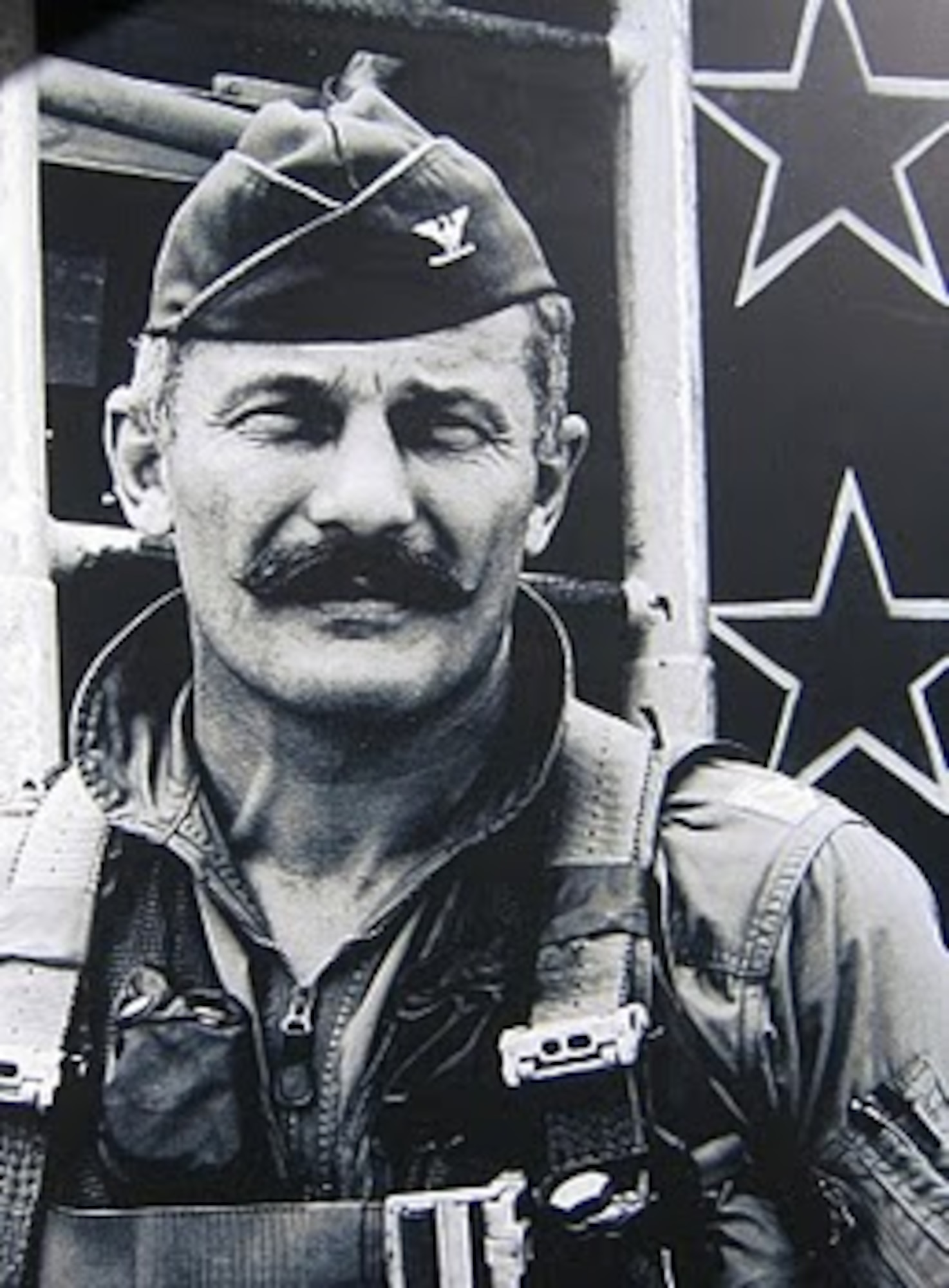 Col. Robin Olds was the 8th Tactical Fighter Wing commander who led his Airmen during Operation Bolo Jan. 2, 1967.  During Operation Bolo, Colonel Olds dubbed the wing the Wolf Pack because of its aggressive tactics and high degree of teamwork. (U.S. Air Force photo)
