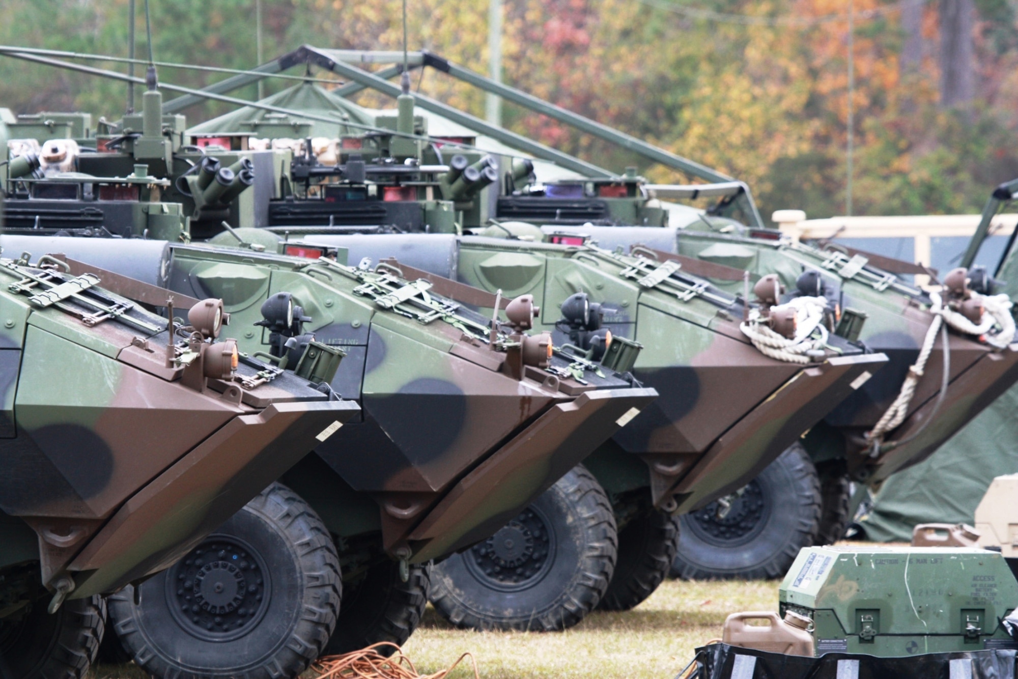 Marine Light Armored Vehicles were used as part of the command and control structure employed at exercise Spartan Resolve. (U.S. Marine photo/Casey Bain)