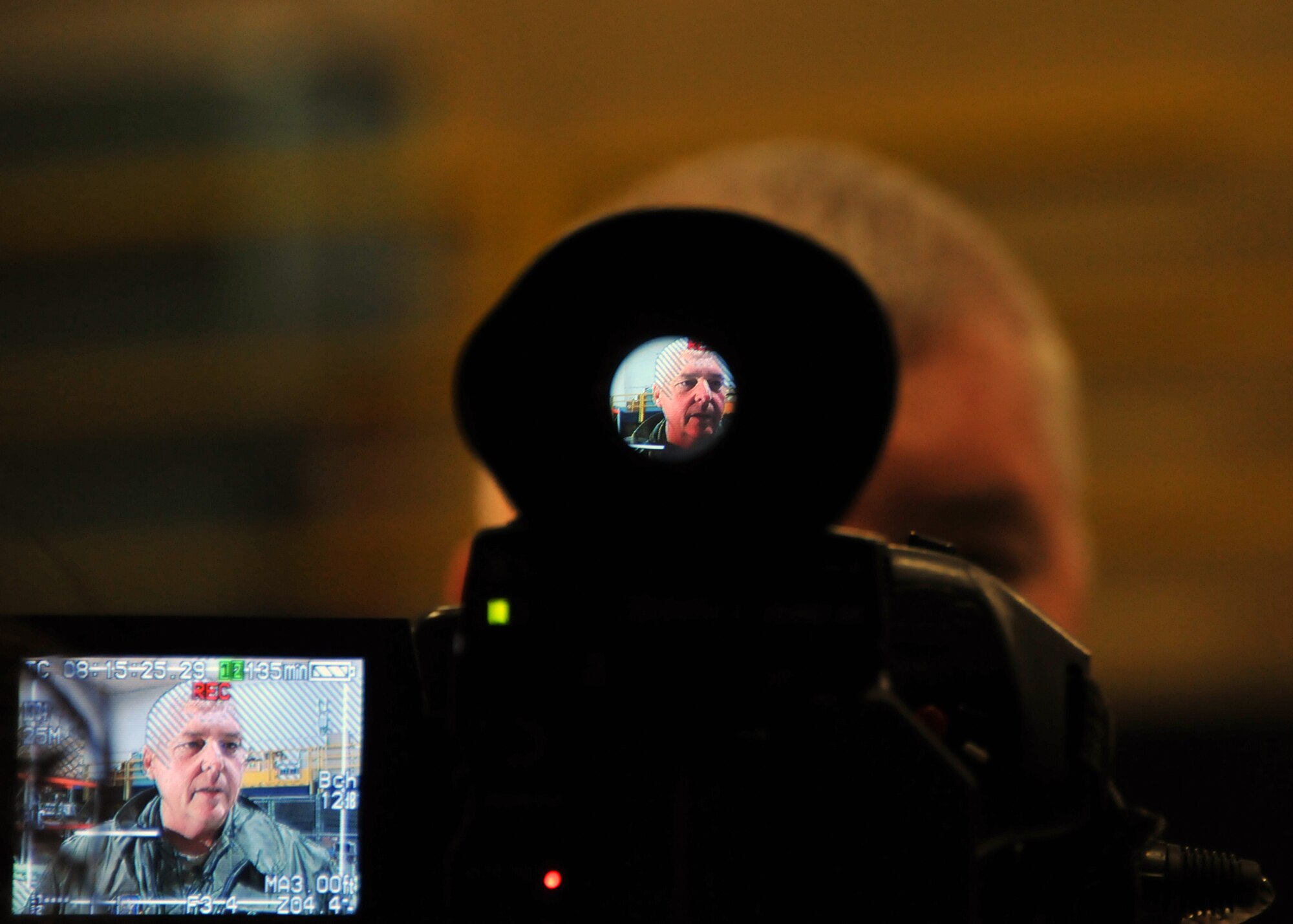 Acting 914th Airlift Wing Command Col. Mark Murphy speaks to members of the local media concerning the deployment of more than 140 service members of the 914th Airlift Wing January 4, 2011 Niagara Falls Air Reserve Station, Niagara Falls, NY. The deployed Wing members will be supporting contingency operations in Southwest Asia. (U.S. Air Force photo by Staff Sgt. Joseph McKee)