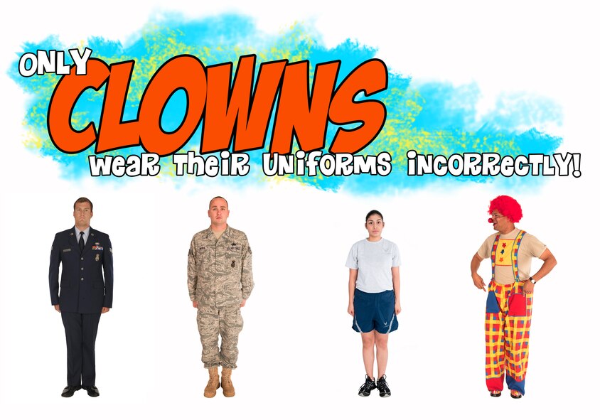 MOODY AIR FORCE BASE, Ga. -- When it comes to uniform guidelines, there is sometimes confusion due to lack of clarity within regulations. However, there are plenty of clearly-stated rules that should still be followed. If you're ever unsure about the proper ways to wear your uniforms, refer to the Air Force Instruction 36-2903, "Dress and Personal Appearance of Air Force Personnel," Moody-specific guidance signed by the 23rd Wing commander and updated information from the Air Force Personnel Center uniform website. (U.S. Air Force illustration/Senior Airman Jamal D. Sutter)(RELEASED)